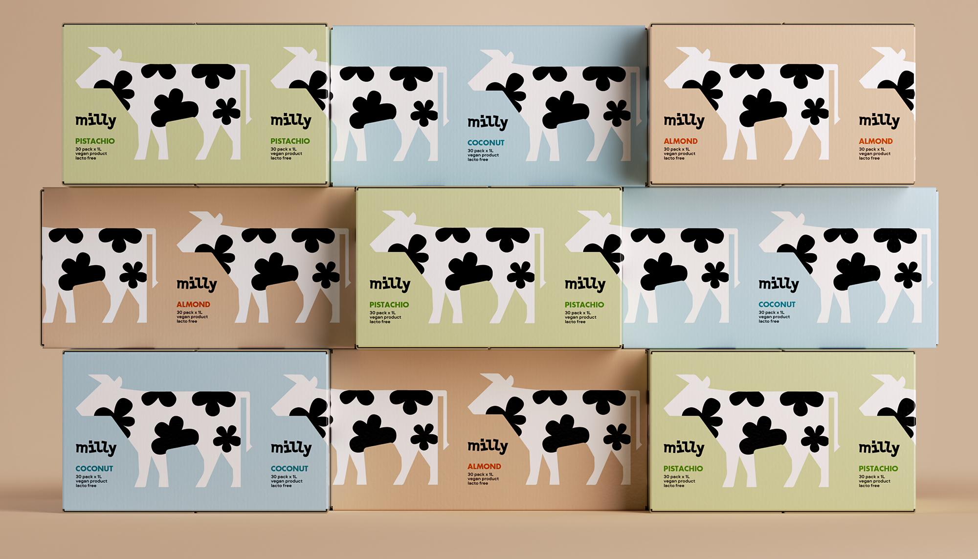 Milly’s Colorful Branding and Packaging Design for Plant-Based Milk