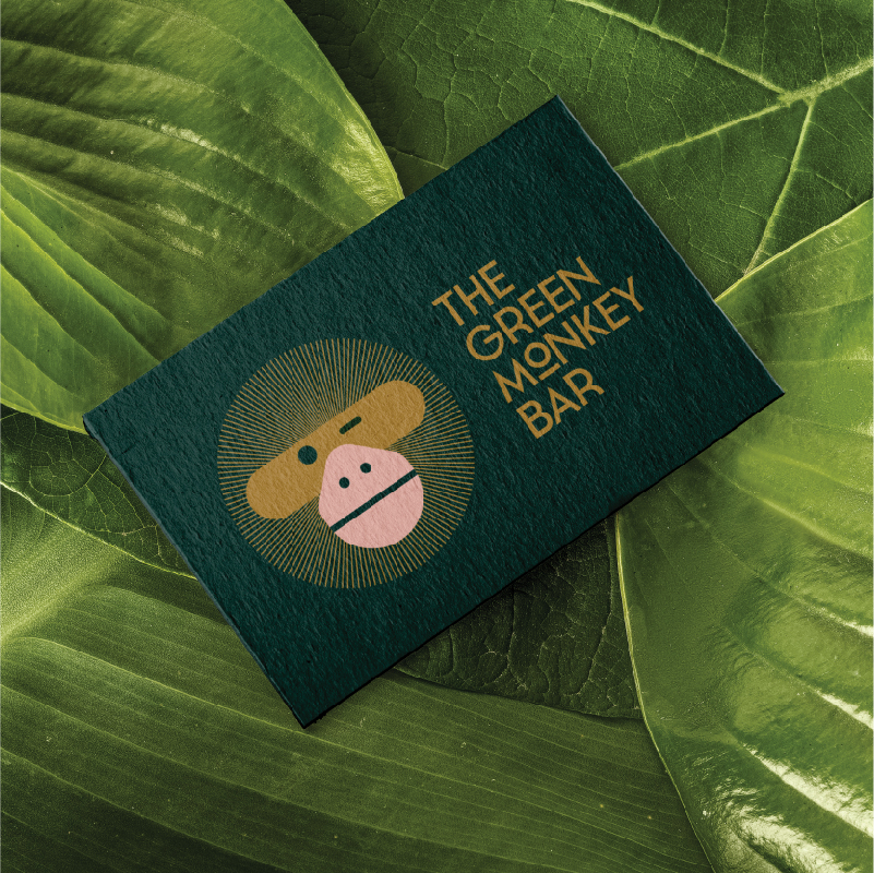 The Green Monkey Bar Logo Design