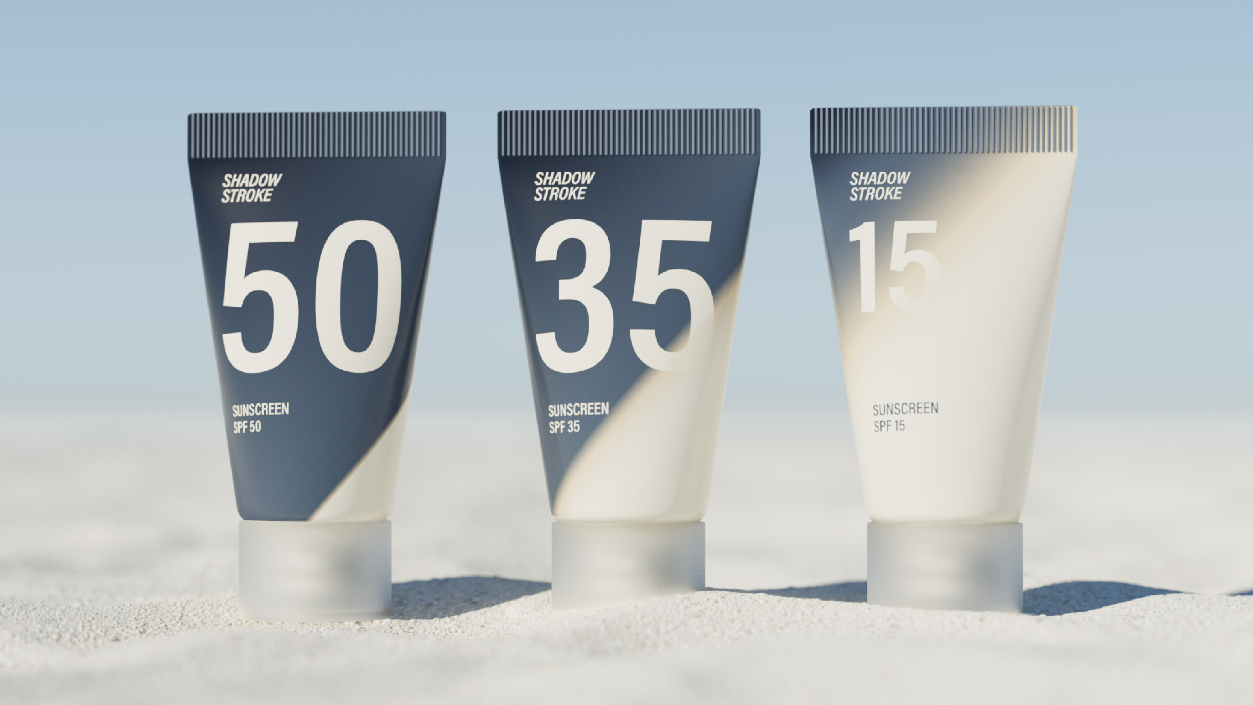Student Packaging Design Concept of the Shadow Stroke Sunscreen Line