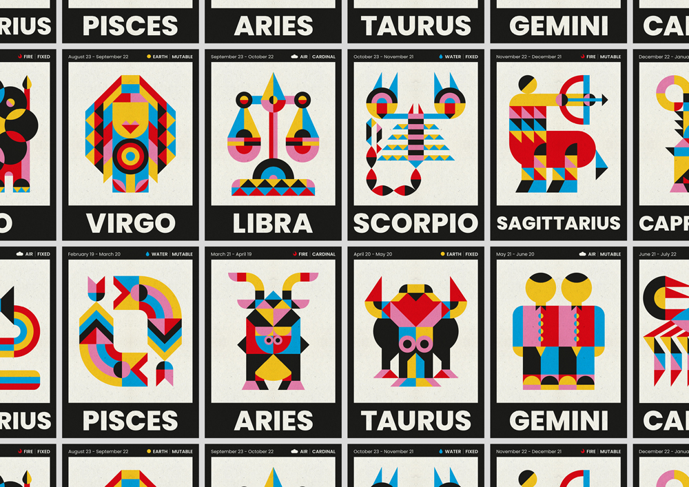 Mario Carpe’s Innovative Print Series Redefines Zodiac Symbols