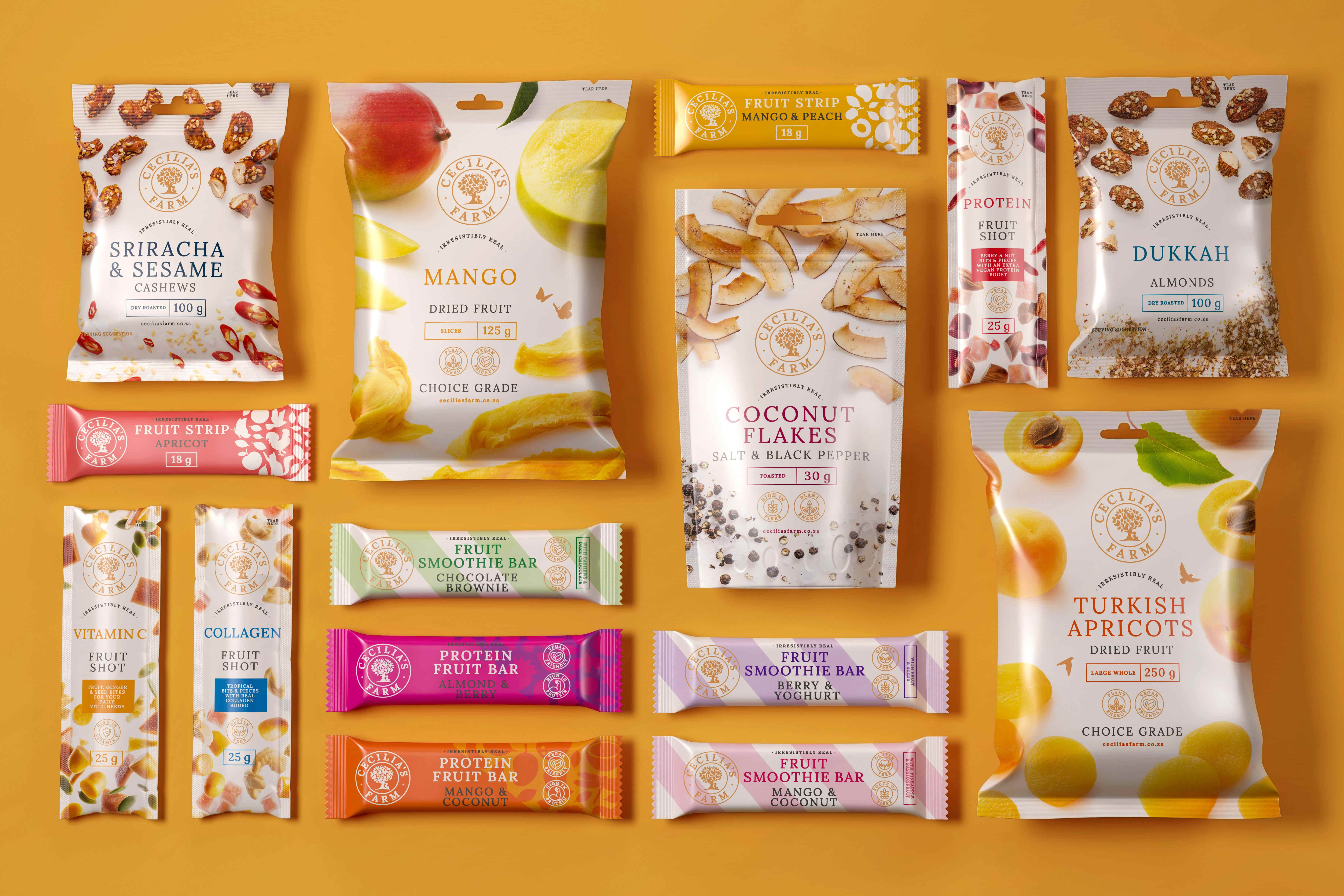 Cecilia’s Farm Dried Fruit and Nut Packaging Rebrand