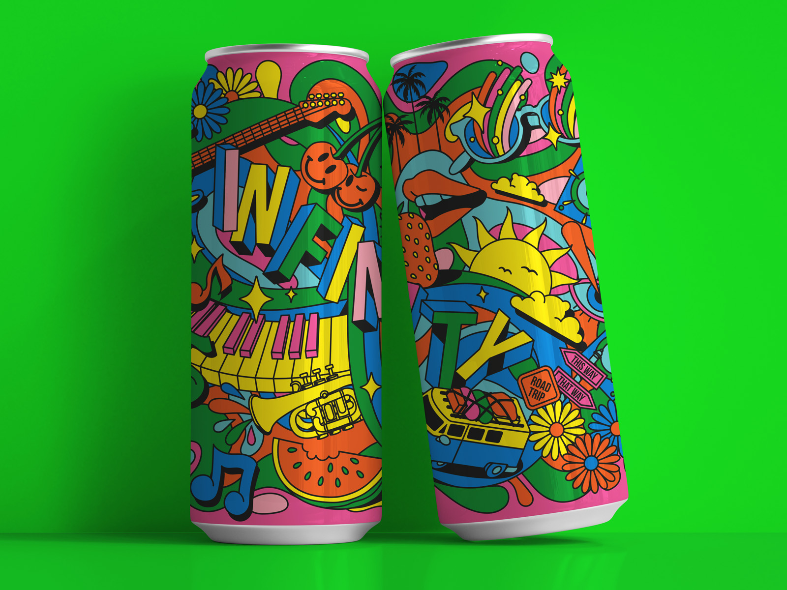 Limited Edition Summer Can Illustration And Packaging Design