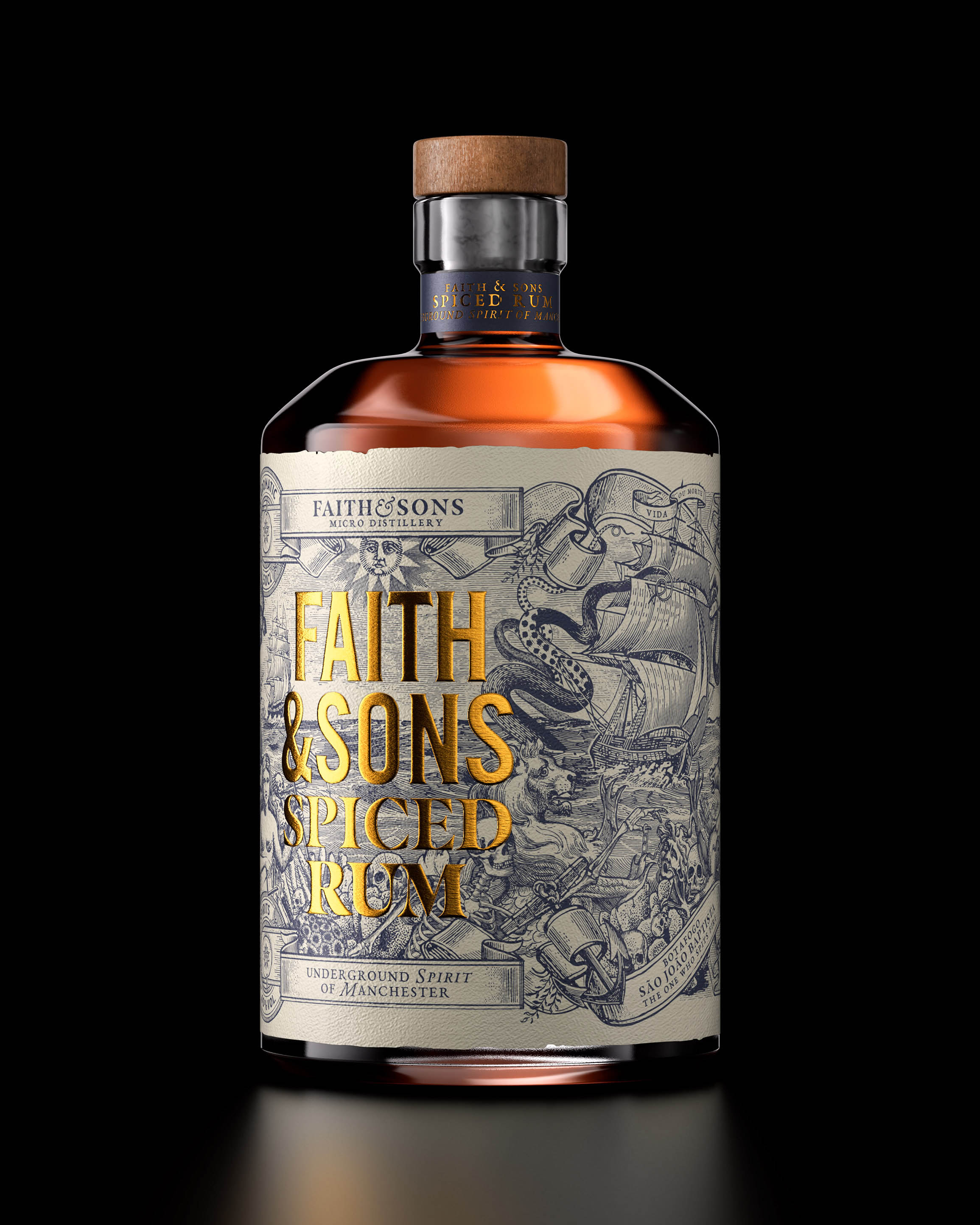 Faith & Sons Rum Packaging Design by Oveja & Remi