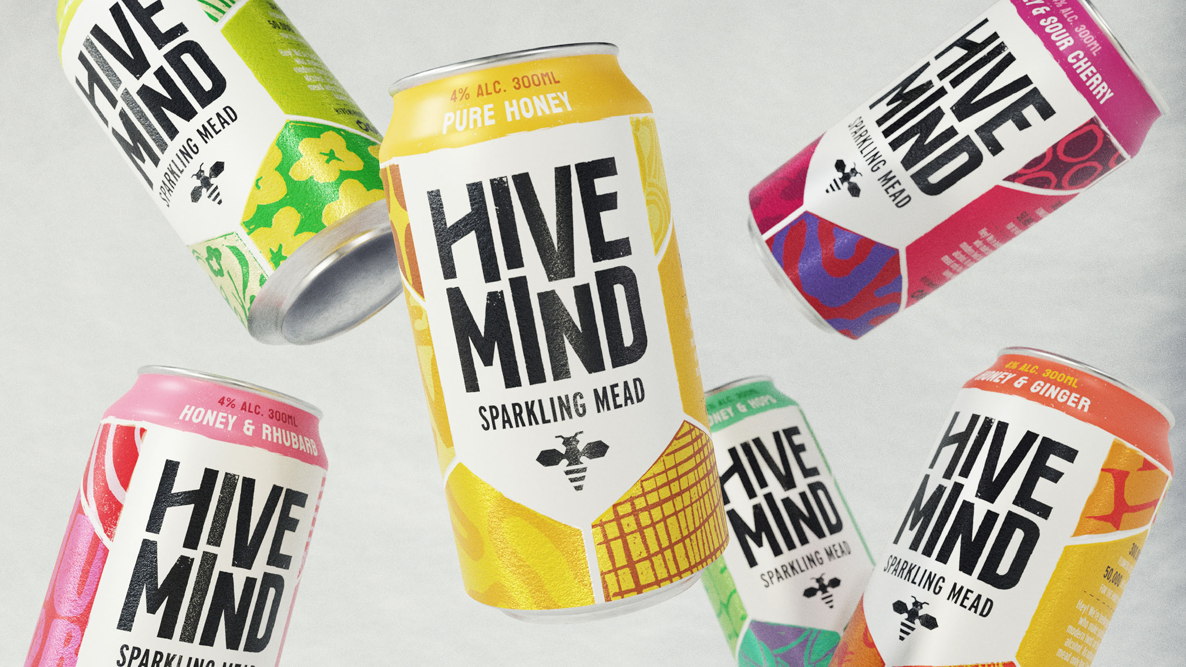 Kingdom & Sparrow Create a Punchy, Vibrant Brand for Hive Mind Brew & Mead Co