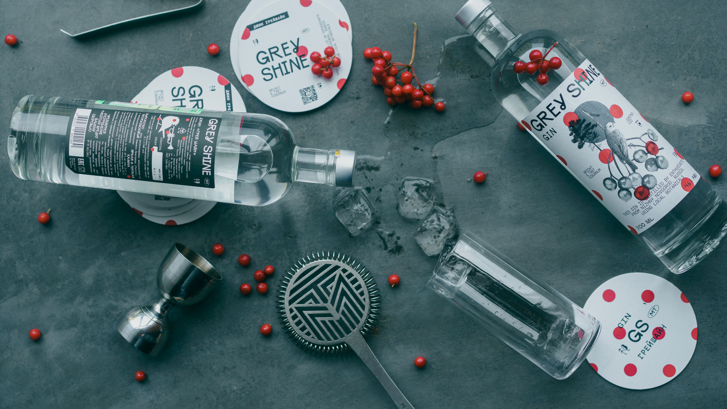 Grey Shine Gin Branding and Packaging Design