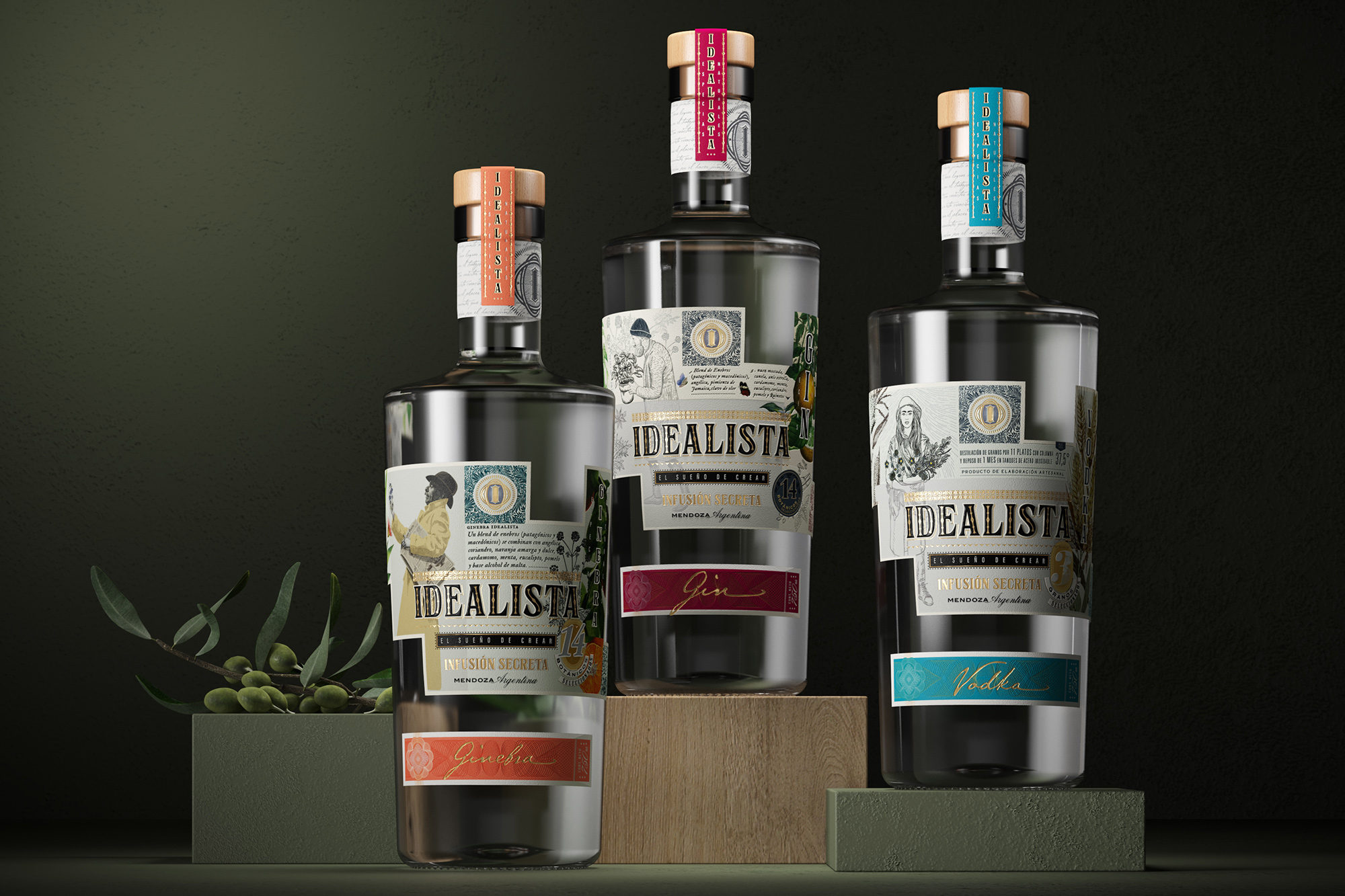 Idealista Innovative Label Design Inspired by Science and Creativity
