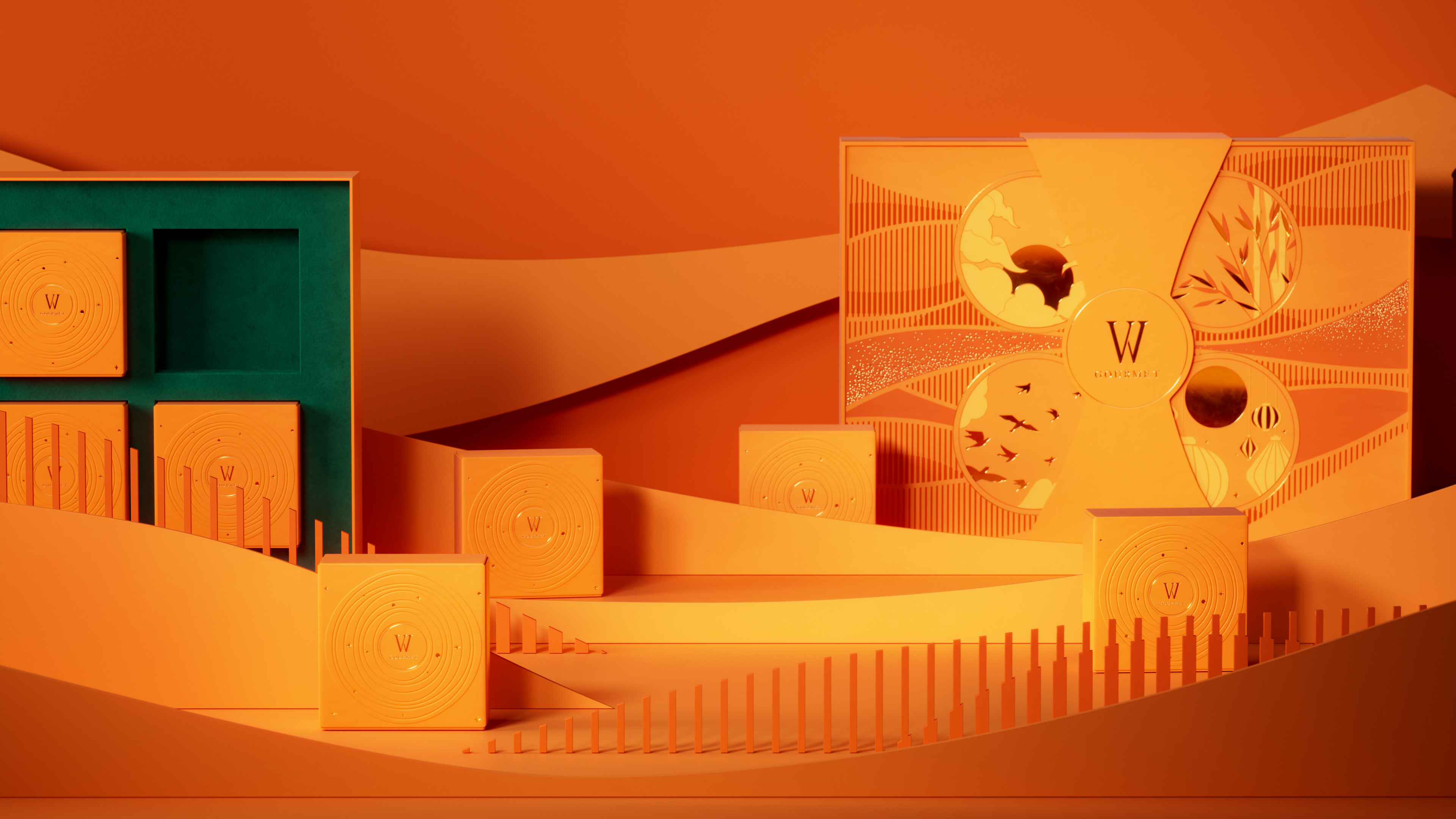 Bracom Agency “Plays” an Autumn Melody on Their Mooncake Packaging Design for W Gourmet