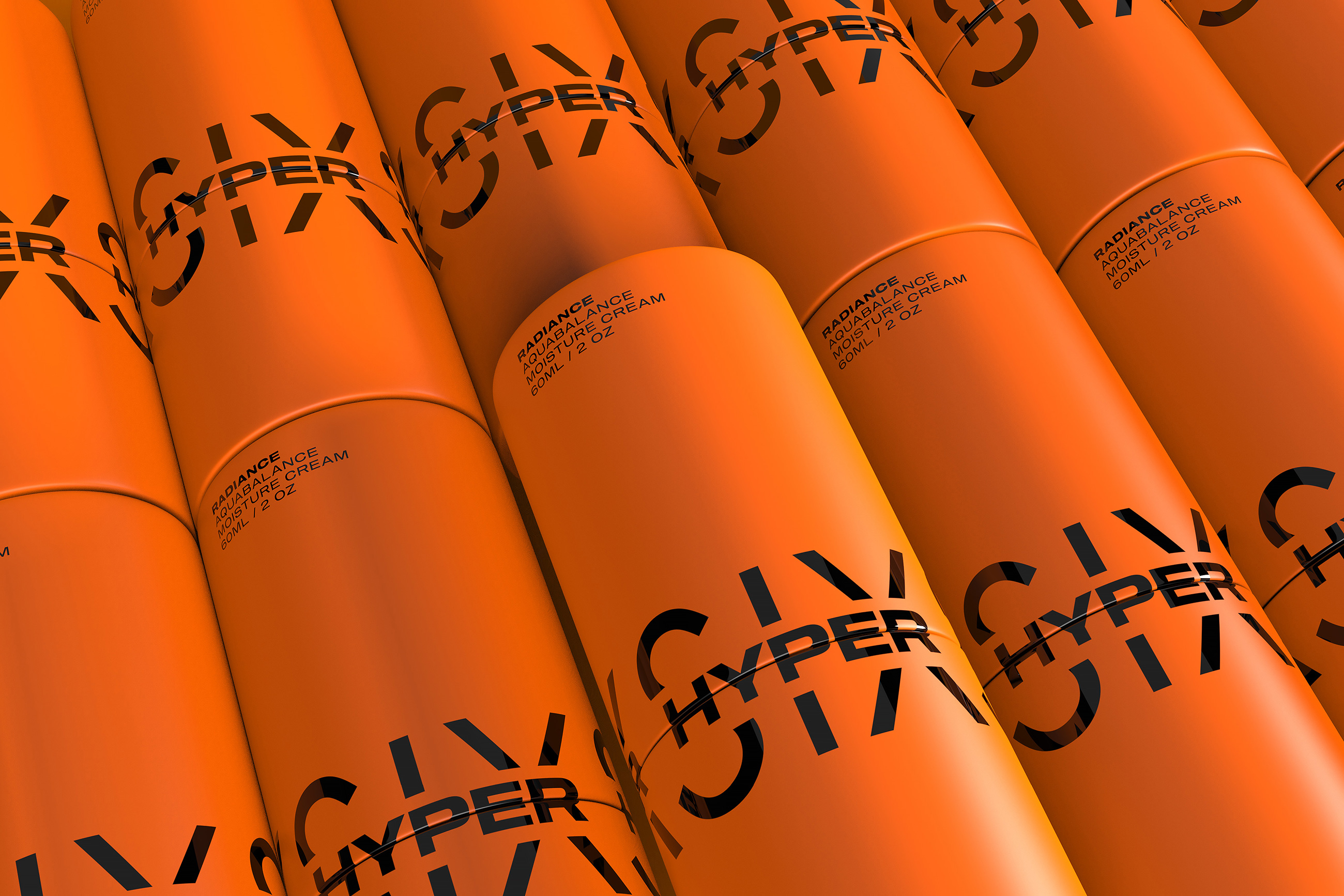 Hyper Six Skincare Logo and Packaging Design