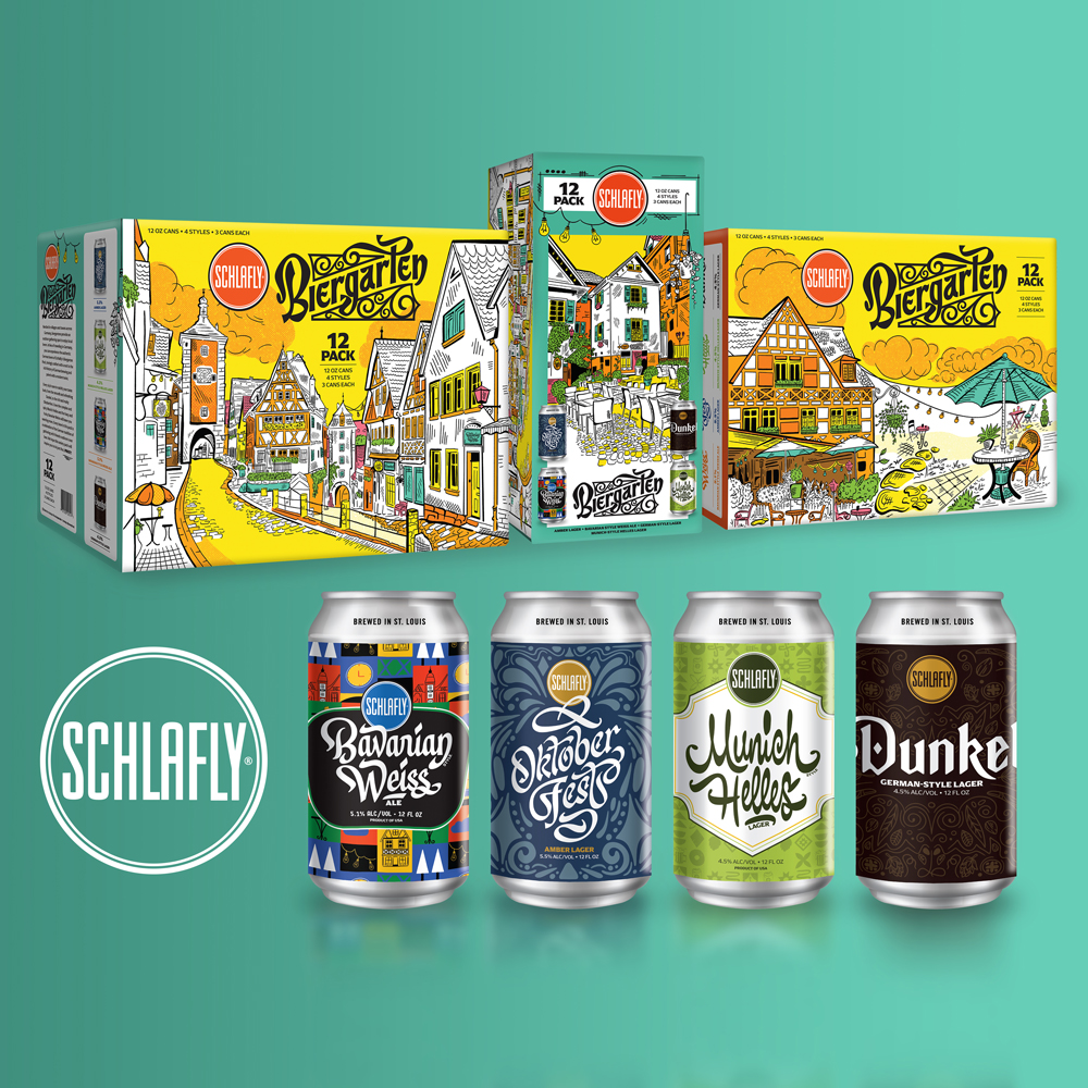 Schlafly Biergarten Packaging and Label Design