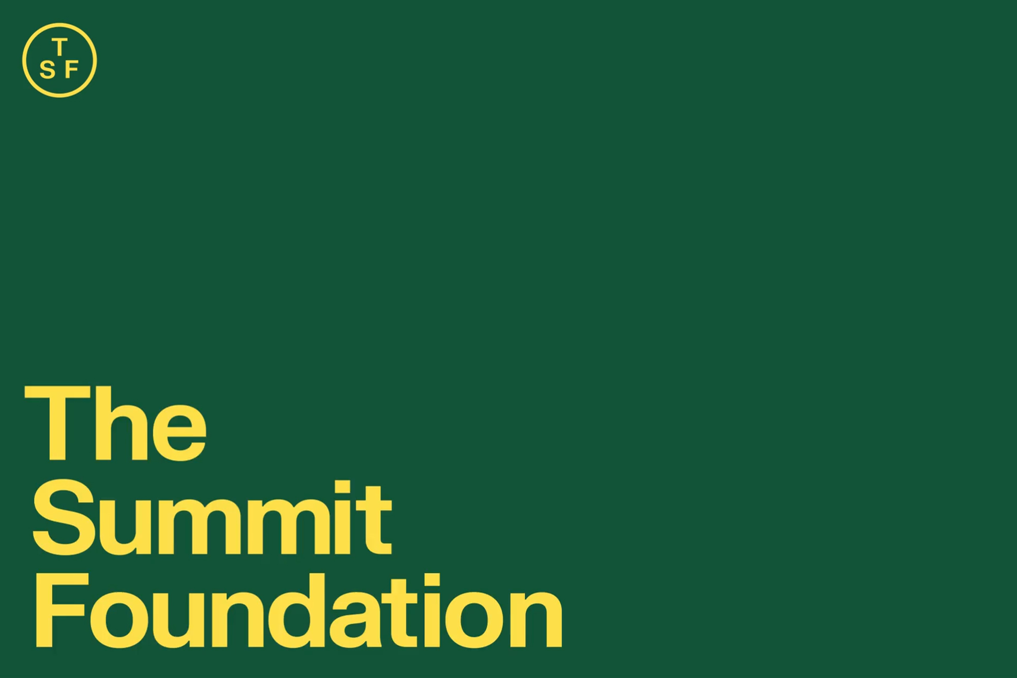 The Summit Foundation Brand Design
