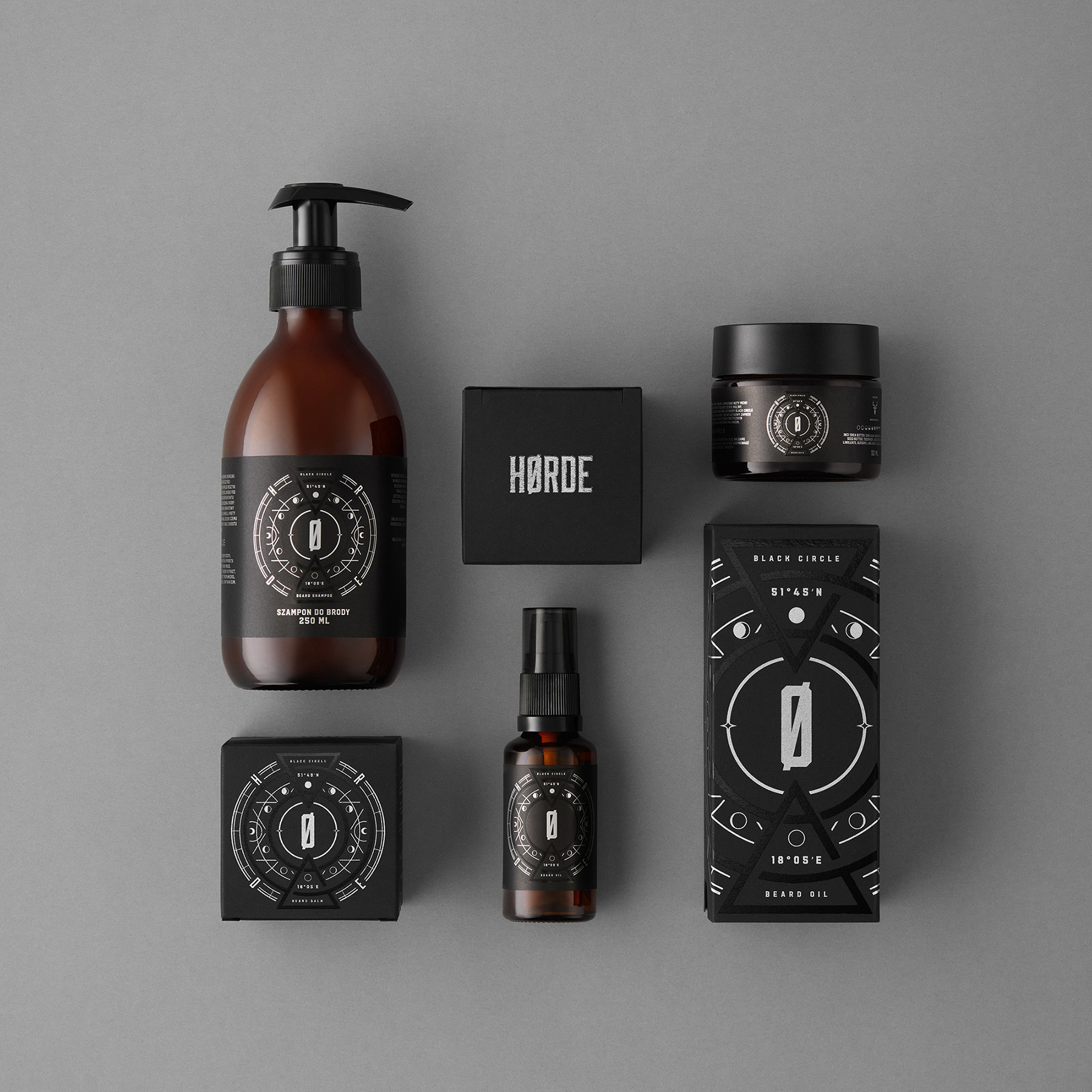 Brand Identity & Packaging Design Hørde Black Circle