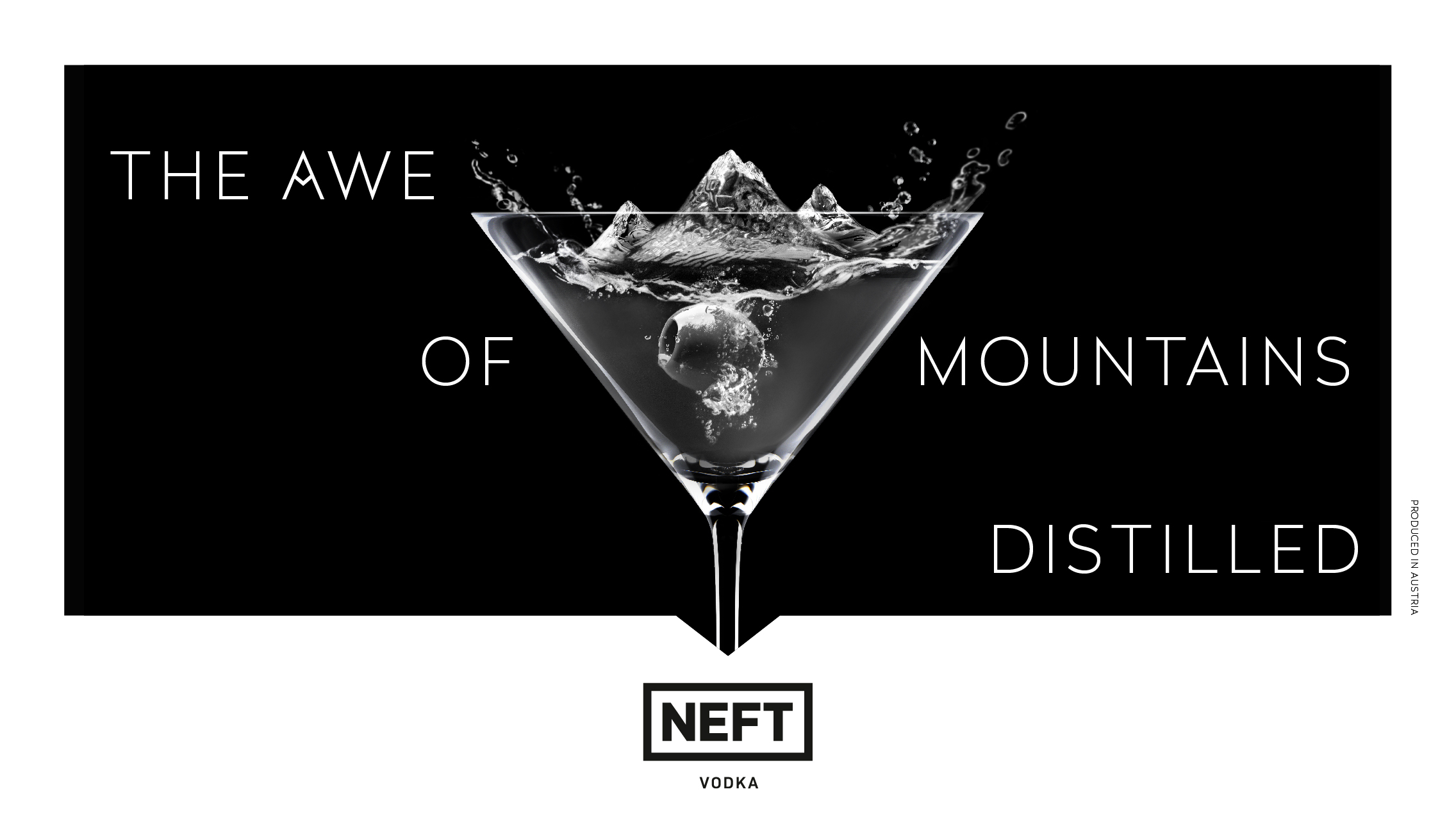 Vodka Brand NEFT Conjures Up ‘the Awe of Mountains Distilled’ in Premium Rebrand by WMH&I