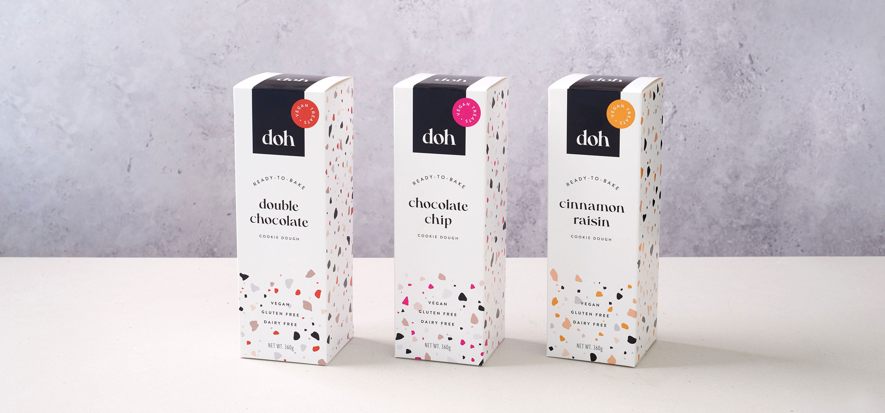 Fun Brand Identity for Doh, Vegan and Gluten-free Cookie Dough