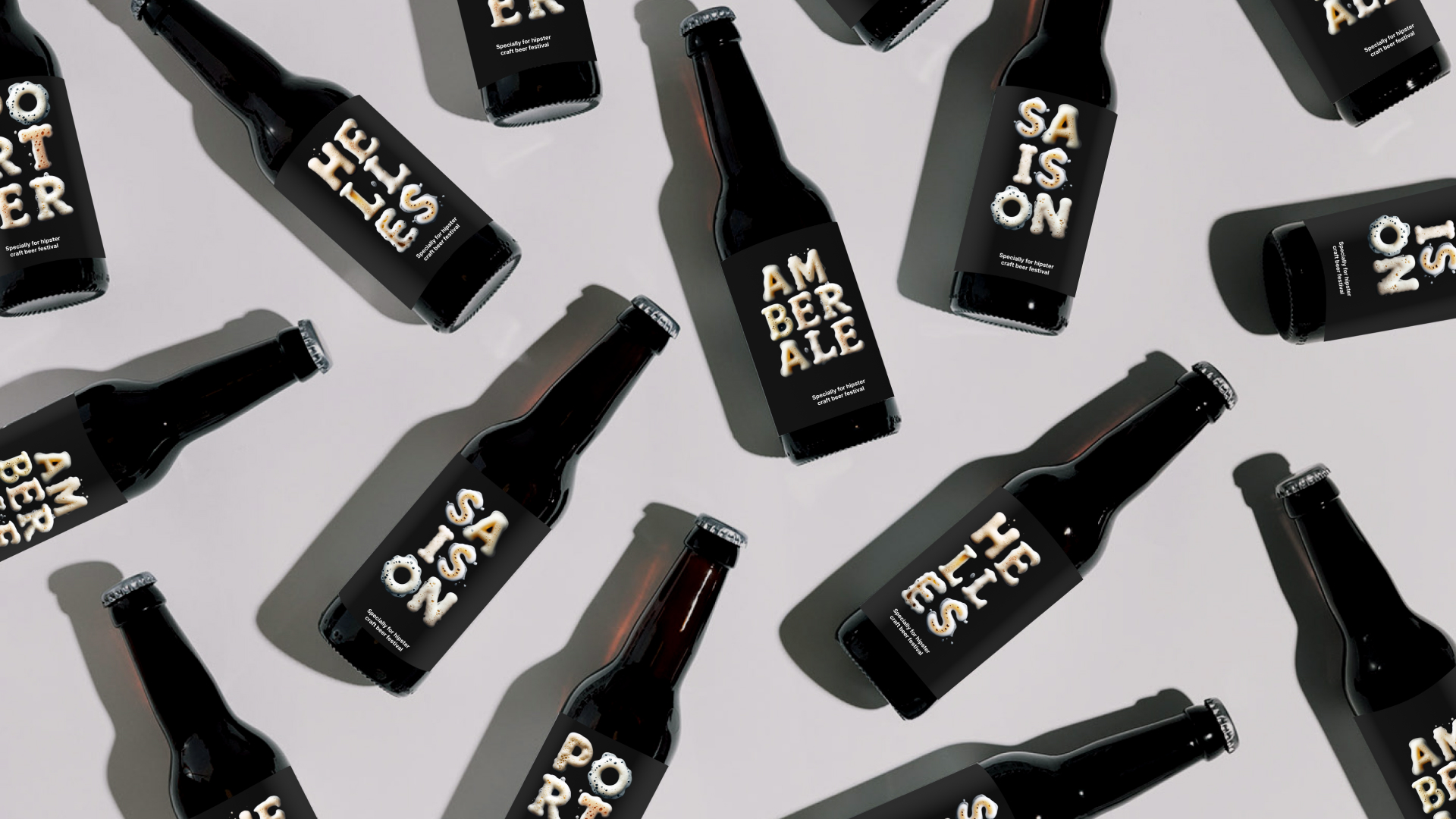 Student Concept Brand Identity for Hipster Craft Beer Fest by Elena Jung