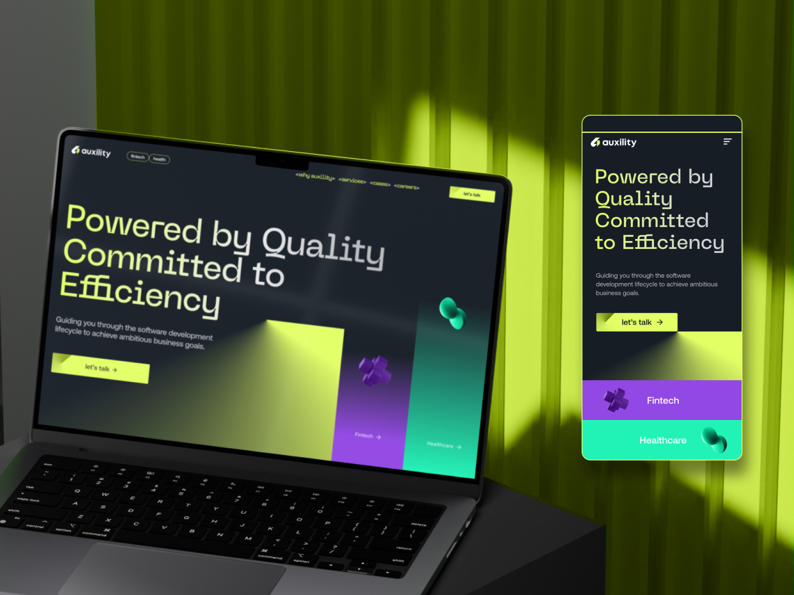 Branding and Web Design by Auxility Software Development Agency