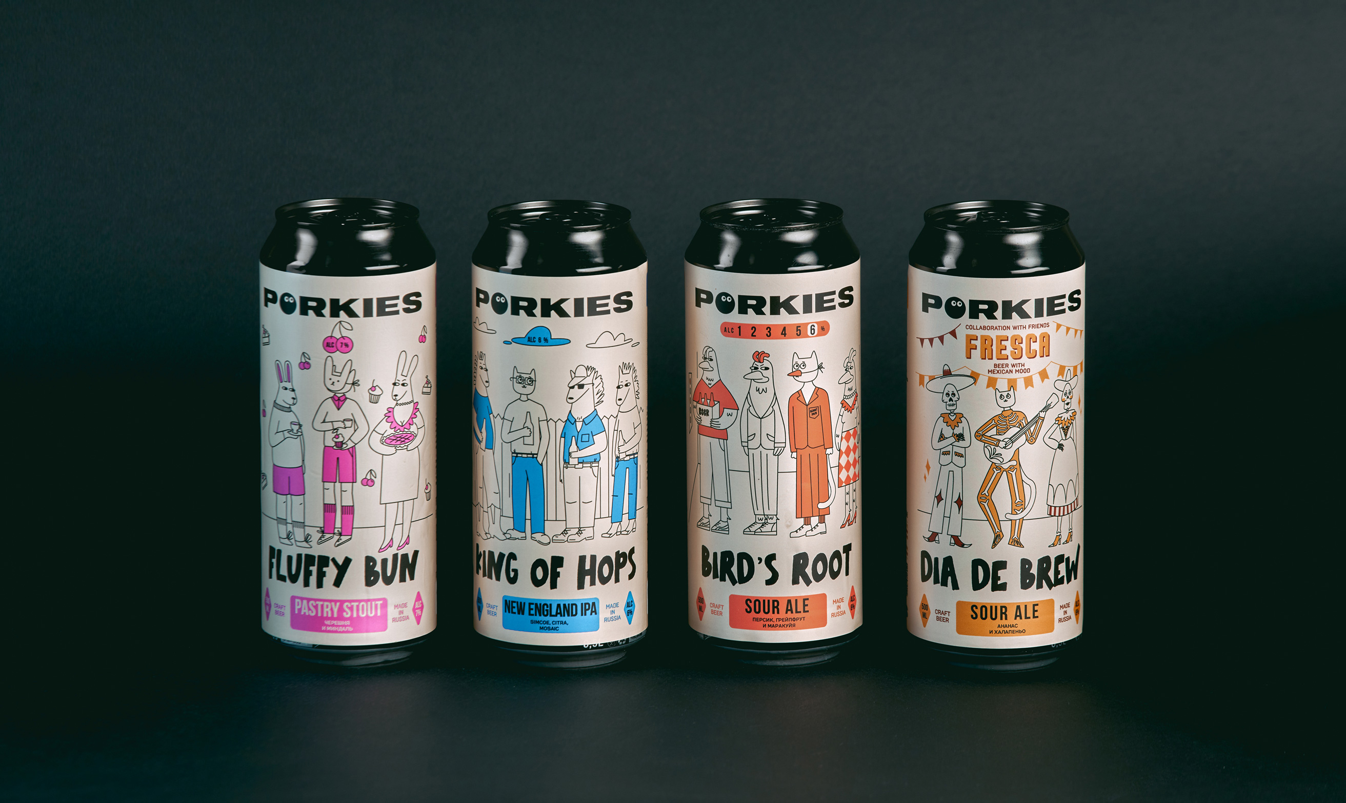 Porkies Craft Beer: A Rebellion in Tyumen’s Brewing Through Brand Identity and Packaging Design Created by Unblvbl Branding Agency