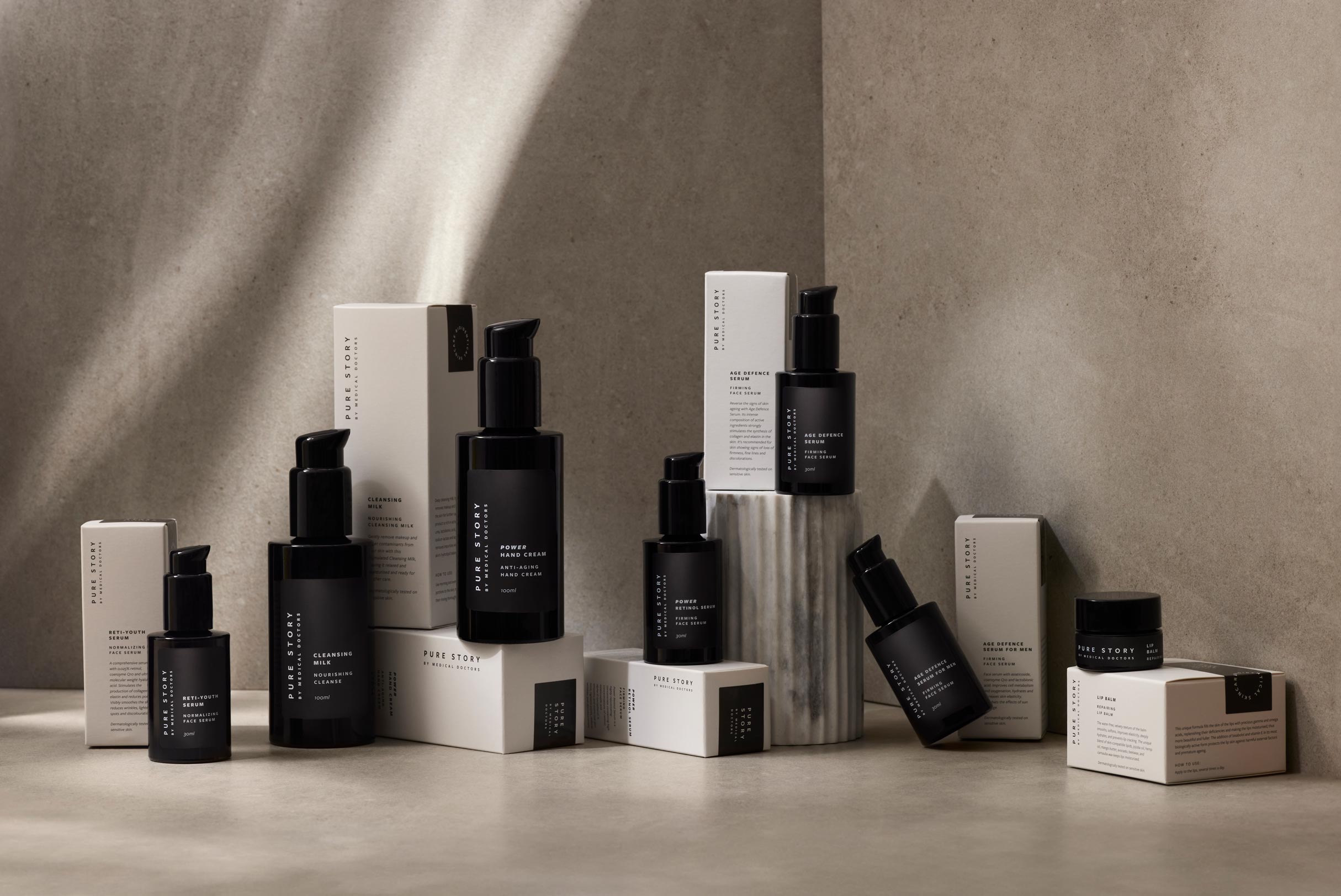 Minimalist Brand and Packaging Design for Pure Story, a Bioidentical Skincare Brand Designed by Karolina Król Studio