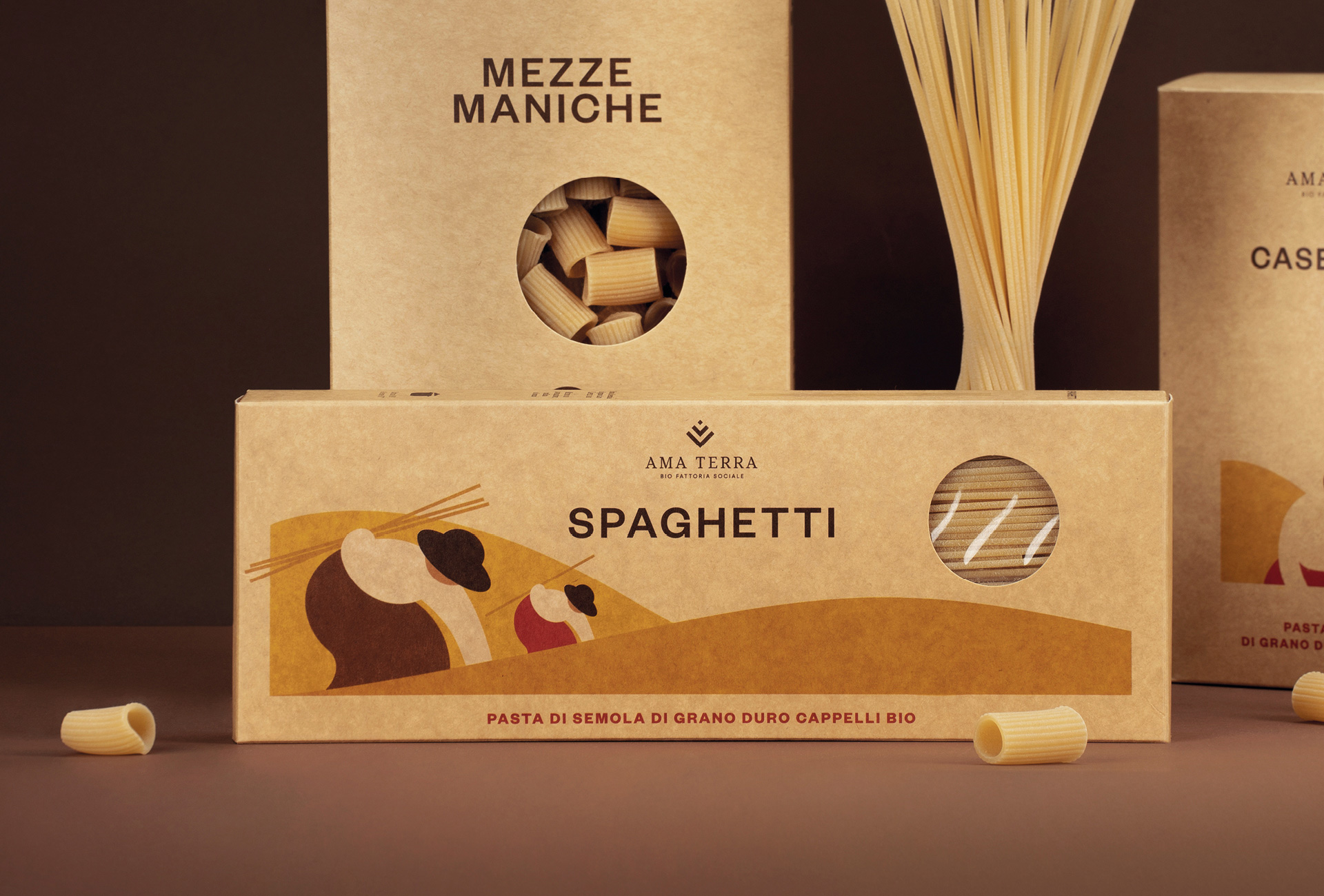 Packaging Design for Ama Terra Pasta Created by Emmesse Graphic