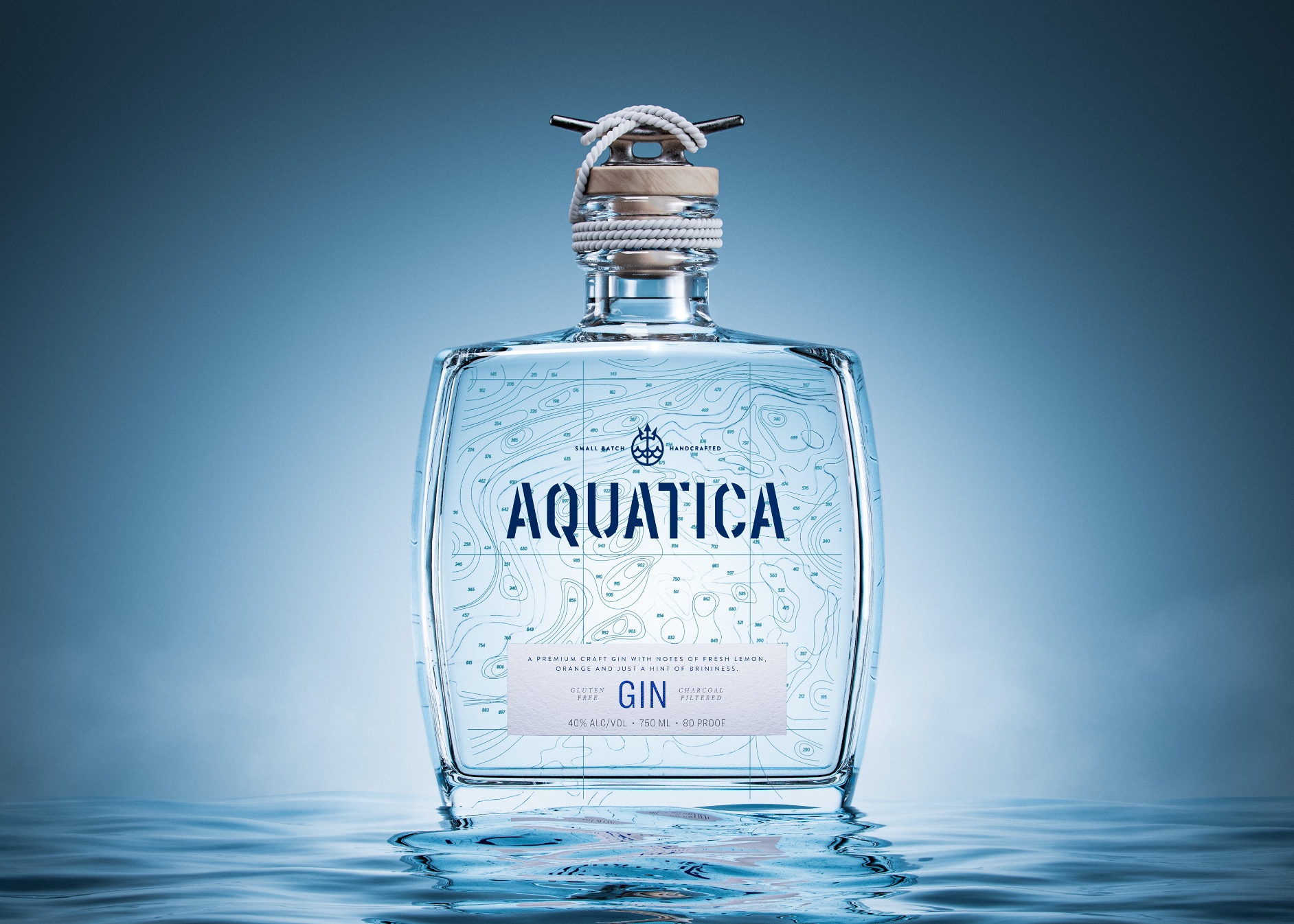 Aquatica Gin Packaging Design