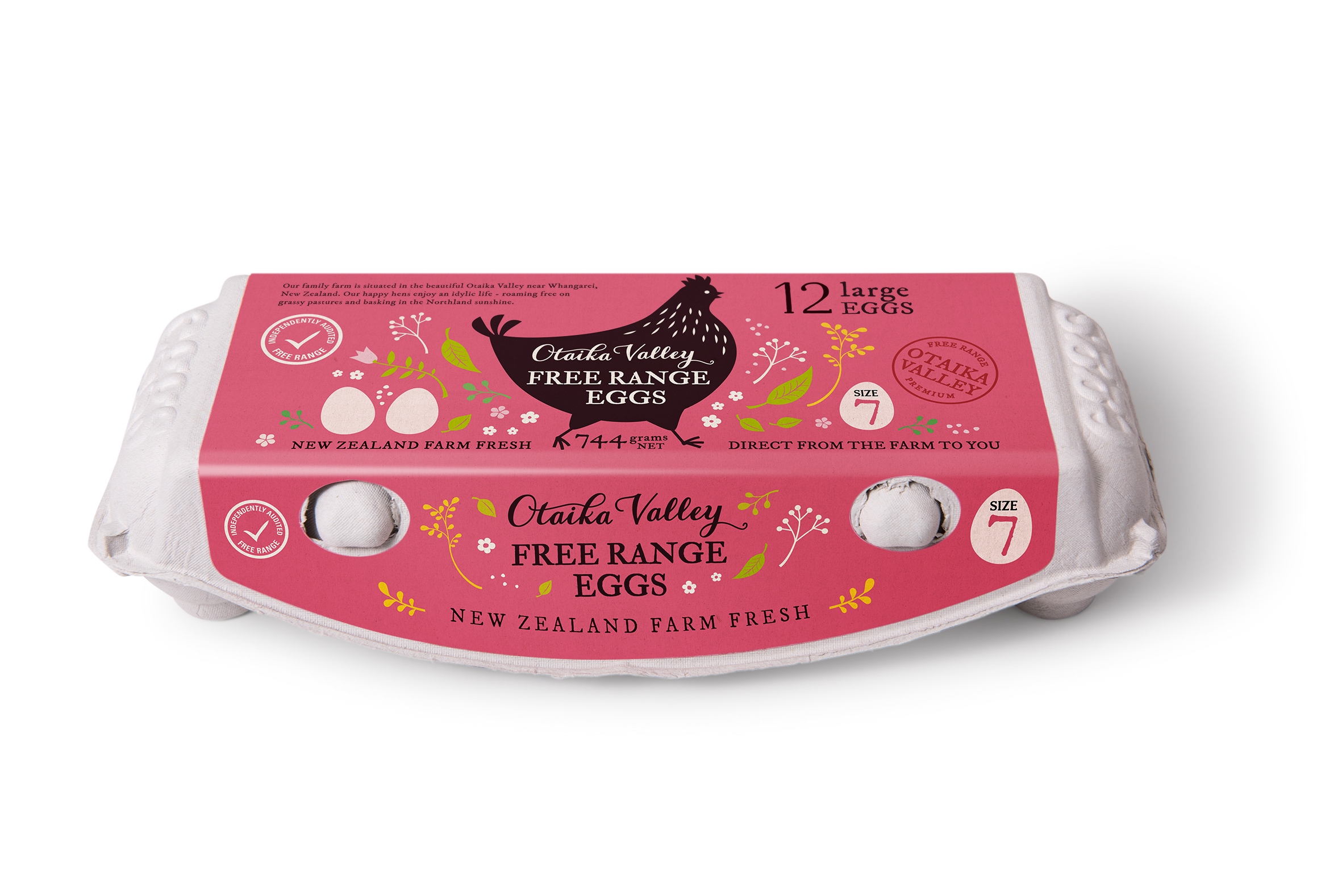 Otaika Valley Free Range Eggs Packaging Design