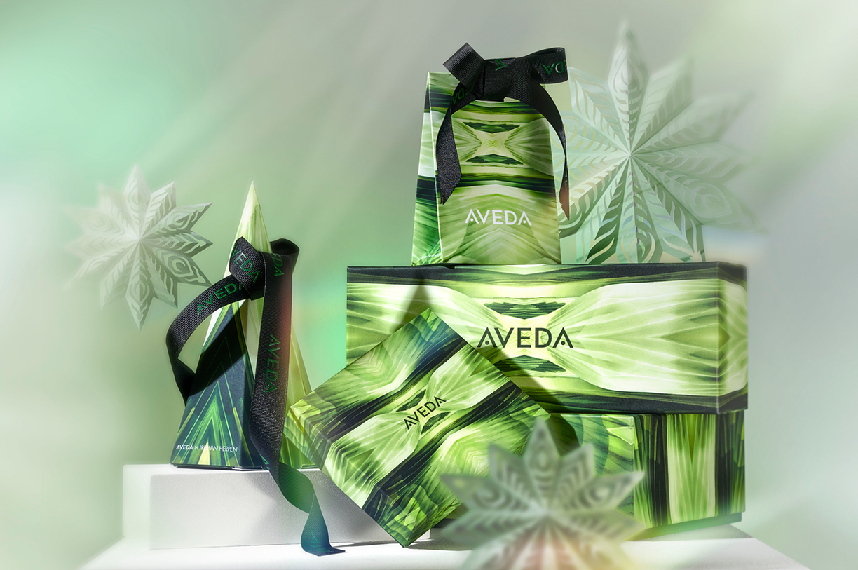 Aveda x Iris Van Herpen Holiday Packaging Design Created by Aveda’s In-house Design Team