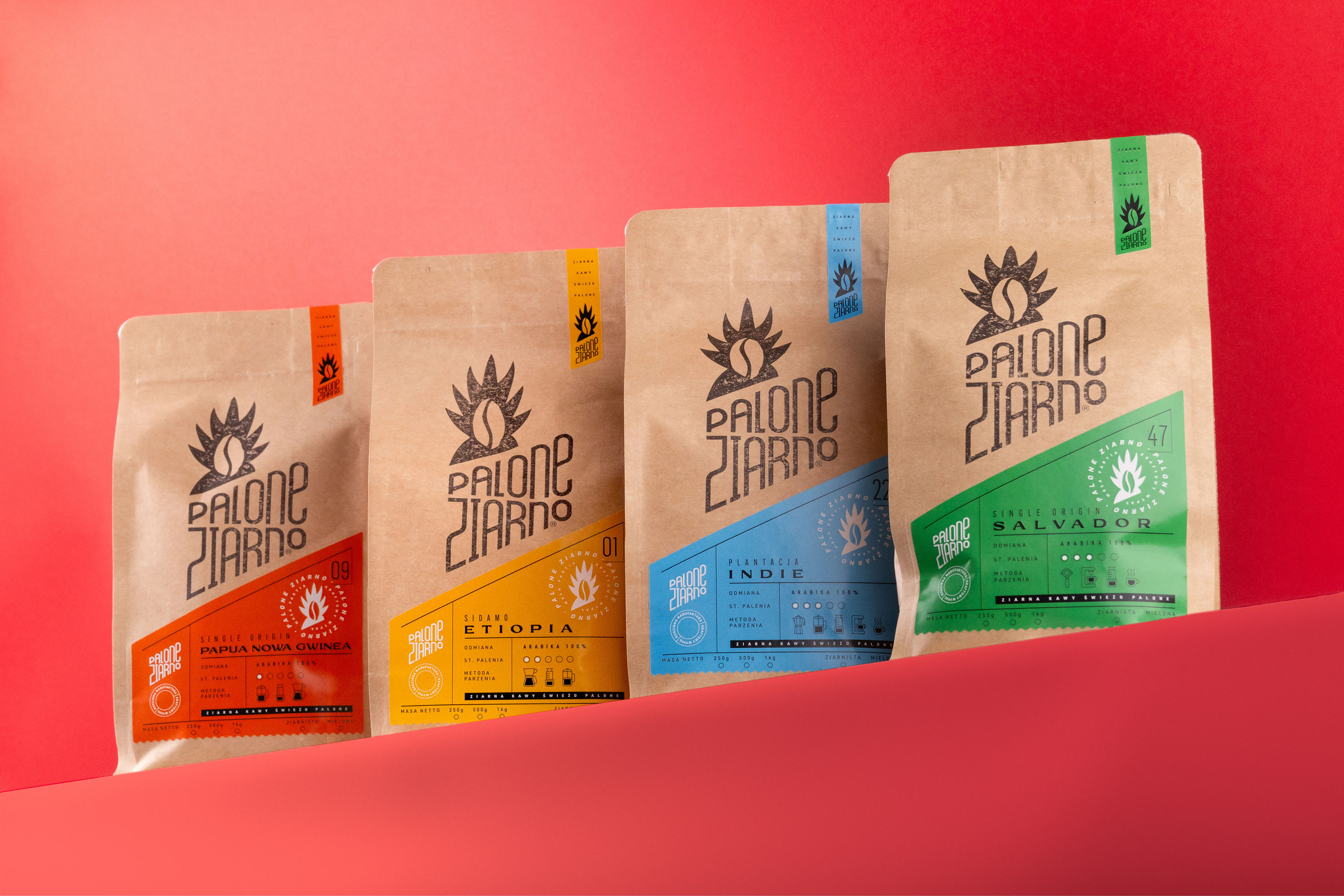 Foxtrot Studio Create Palone Ziarno Coffee Roastery Brand and Packaging