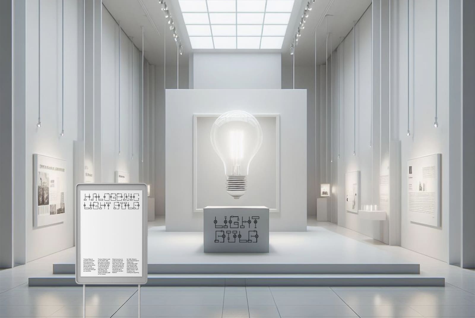 Light bulb Exhibition Brand Identity by Student Maria Kozlova