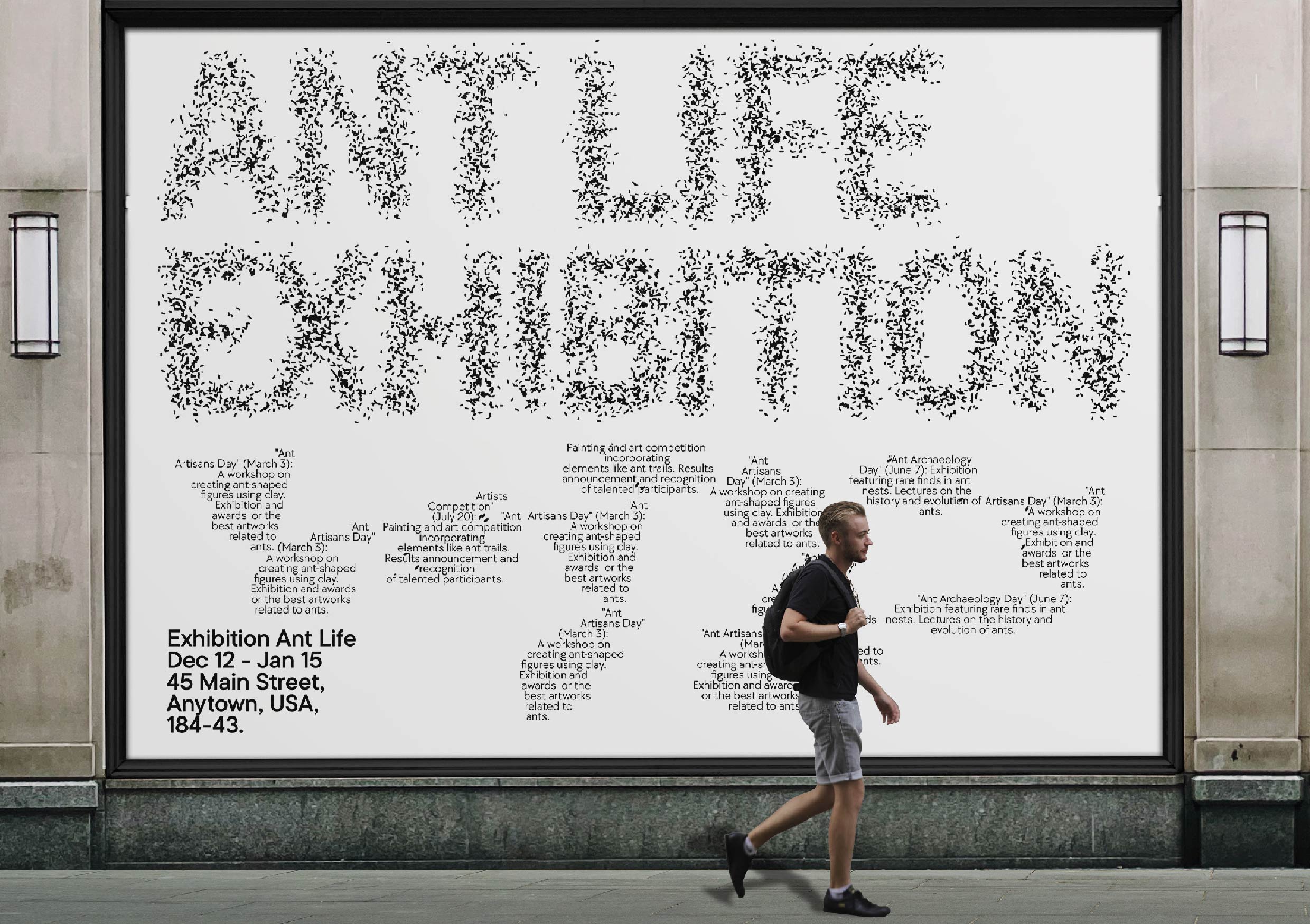 Exhibition Identity “Ant life” With Generative Graphics By Shchurova Diana