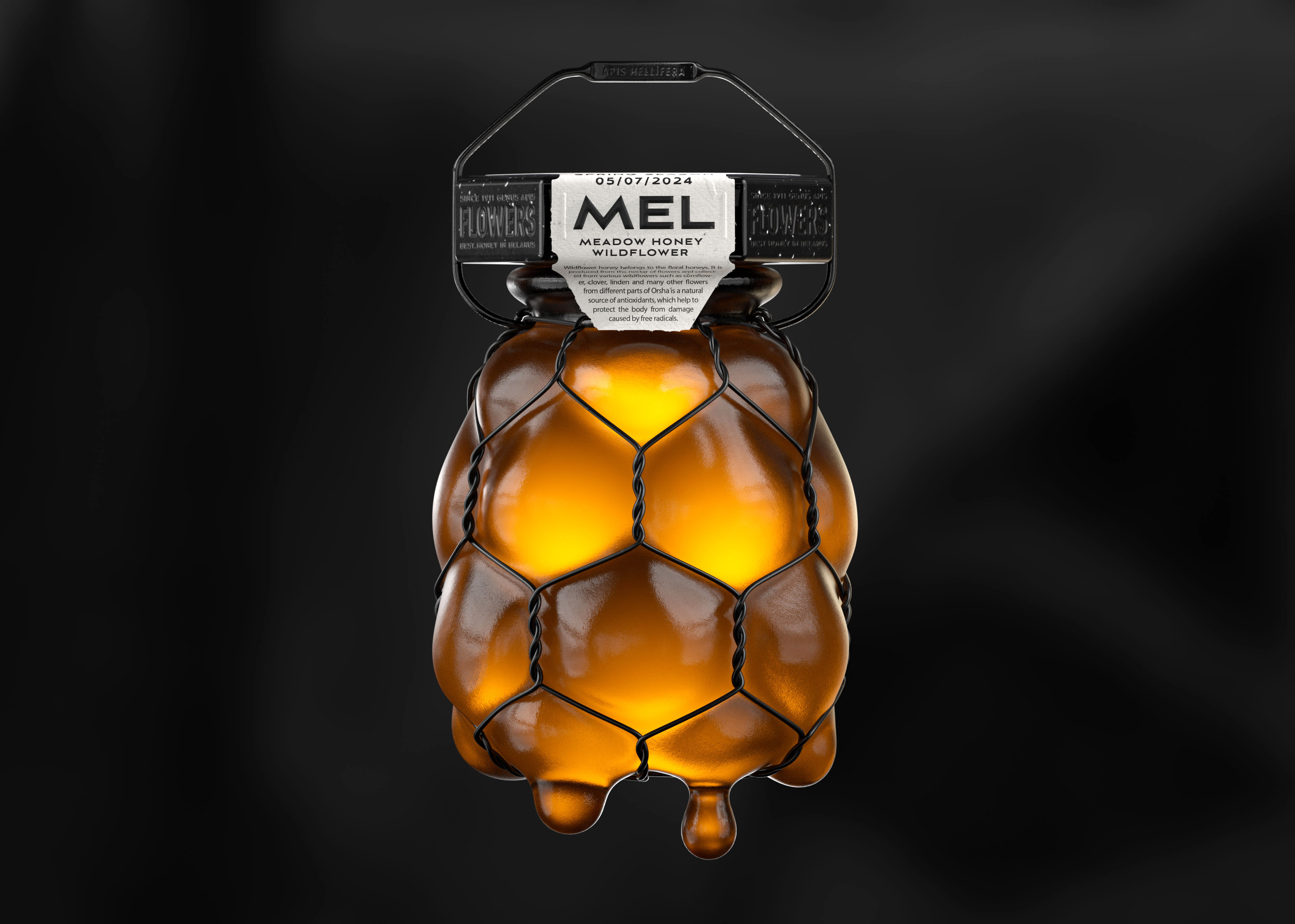 Mel Honey Embracing Nature’s Symphony in Wildflower Honey Packaging Design