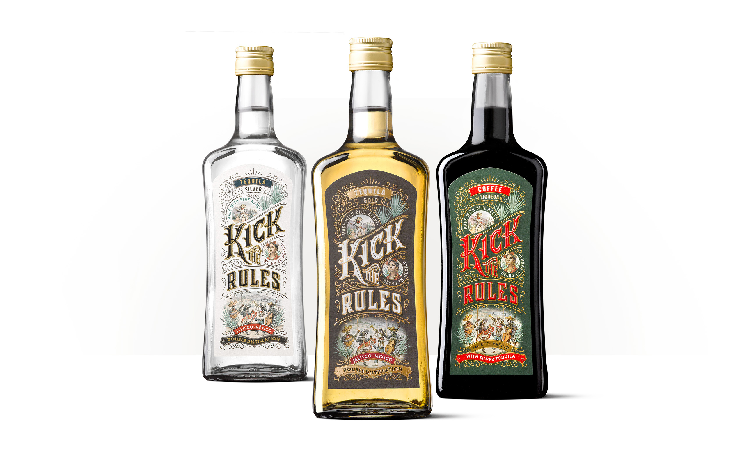Kick the Rules Tequila Label Design