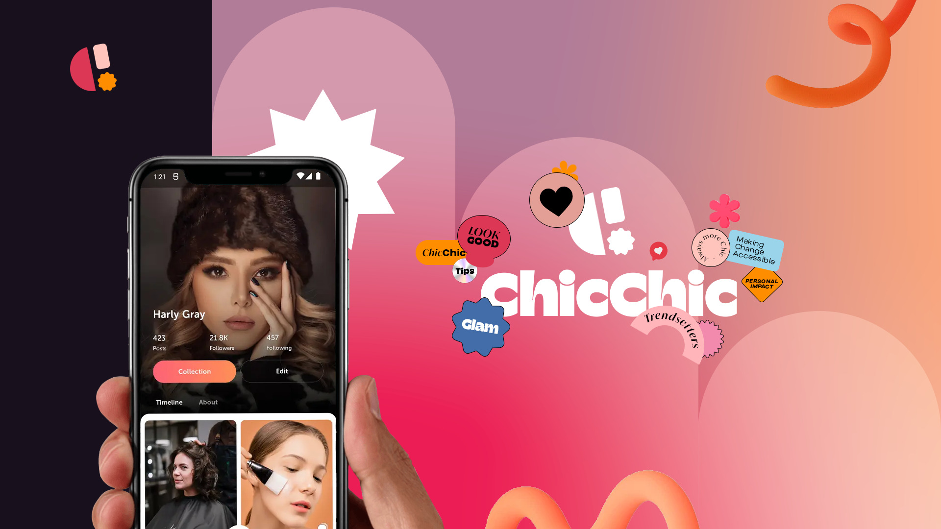 ChicChic a Beauty Social Platform Rebranding Designed by Ismail Taibouta