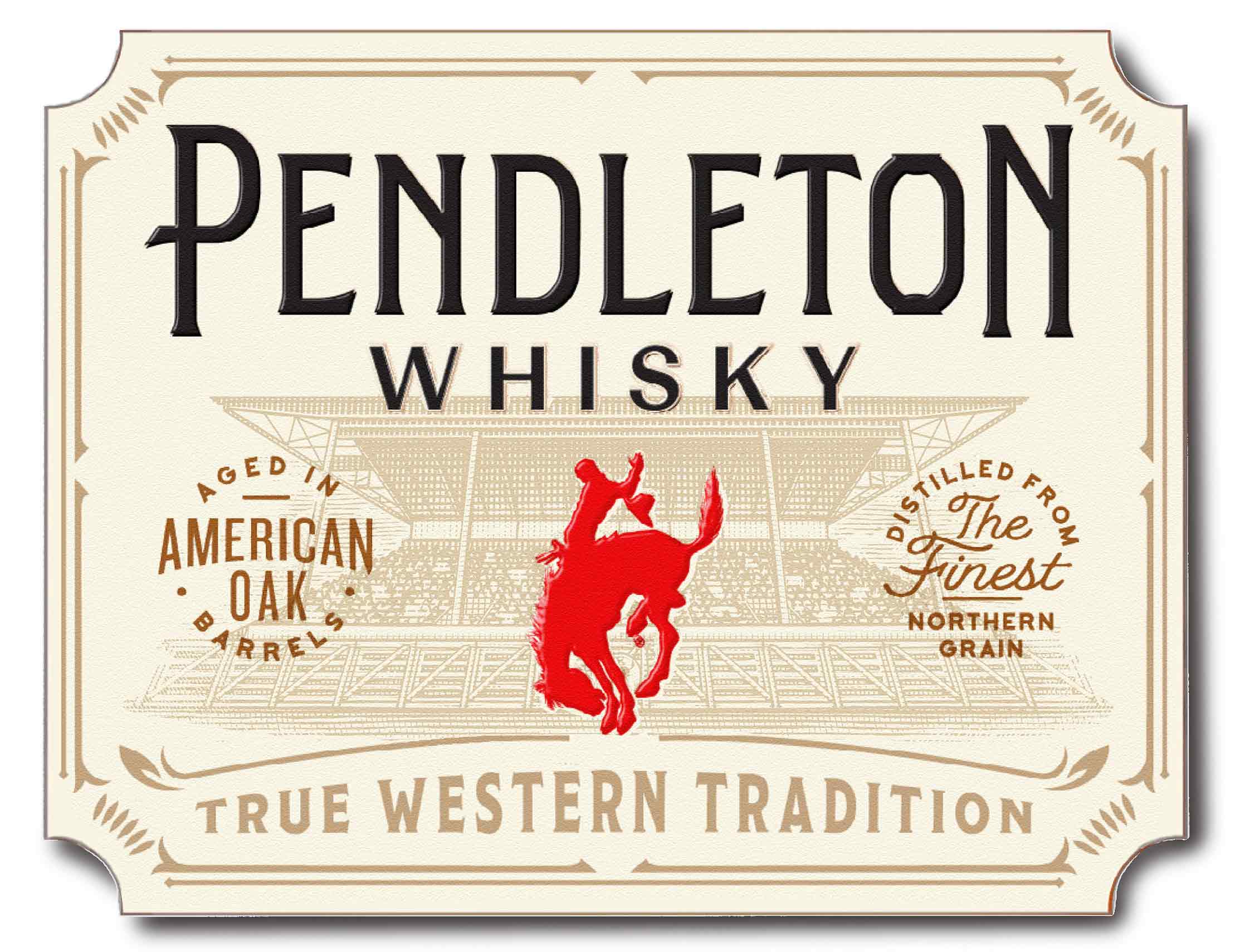 Pendleton Whisky Label Rendered by Steven Noble