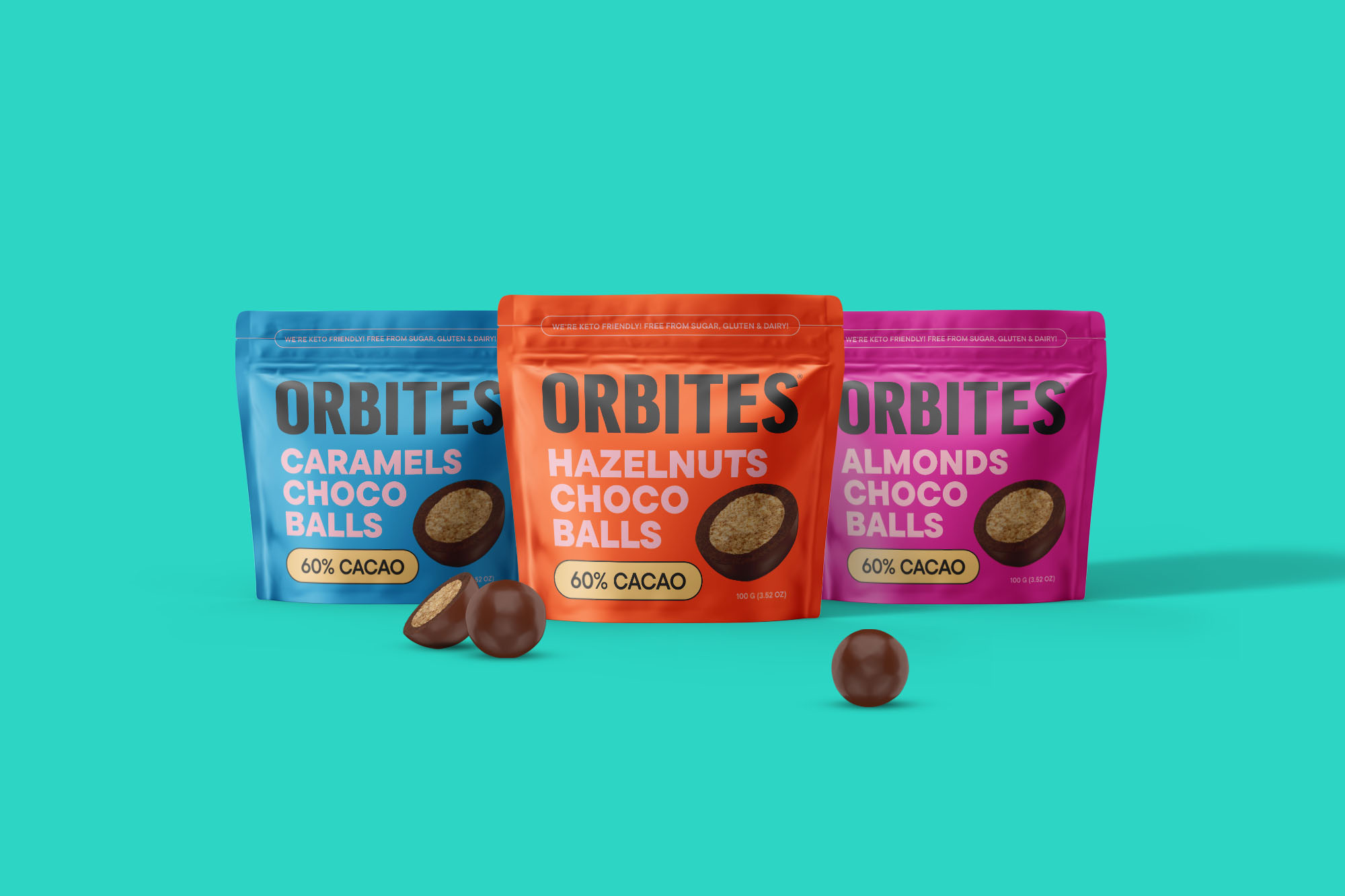 Orbites Chocolate Balls Branding and Packaging Design
