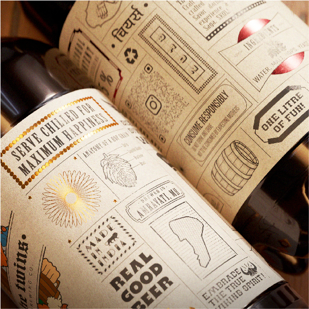 Label Design for The Twins Brewing Co.