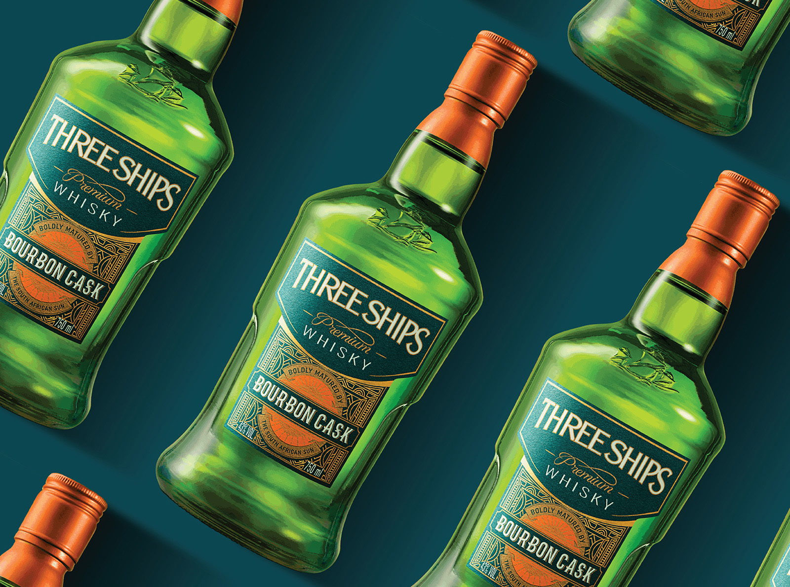 Capturing South Africa’s Spirit, Three Ships Bourbon Cask Packaging Design Revamp Created by Just Design
