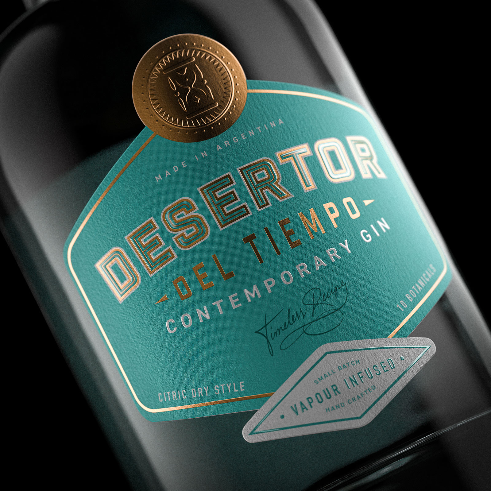 Tuerca Studio from Concept to Design of Desertor del Tiempo Gin