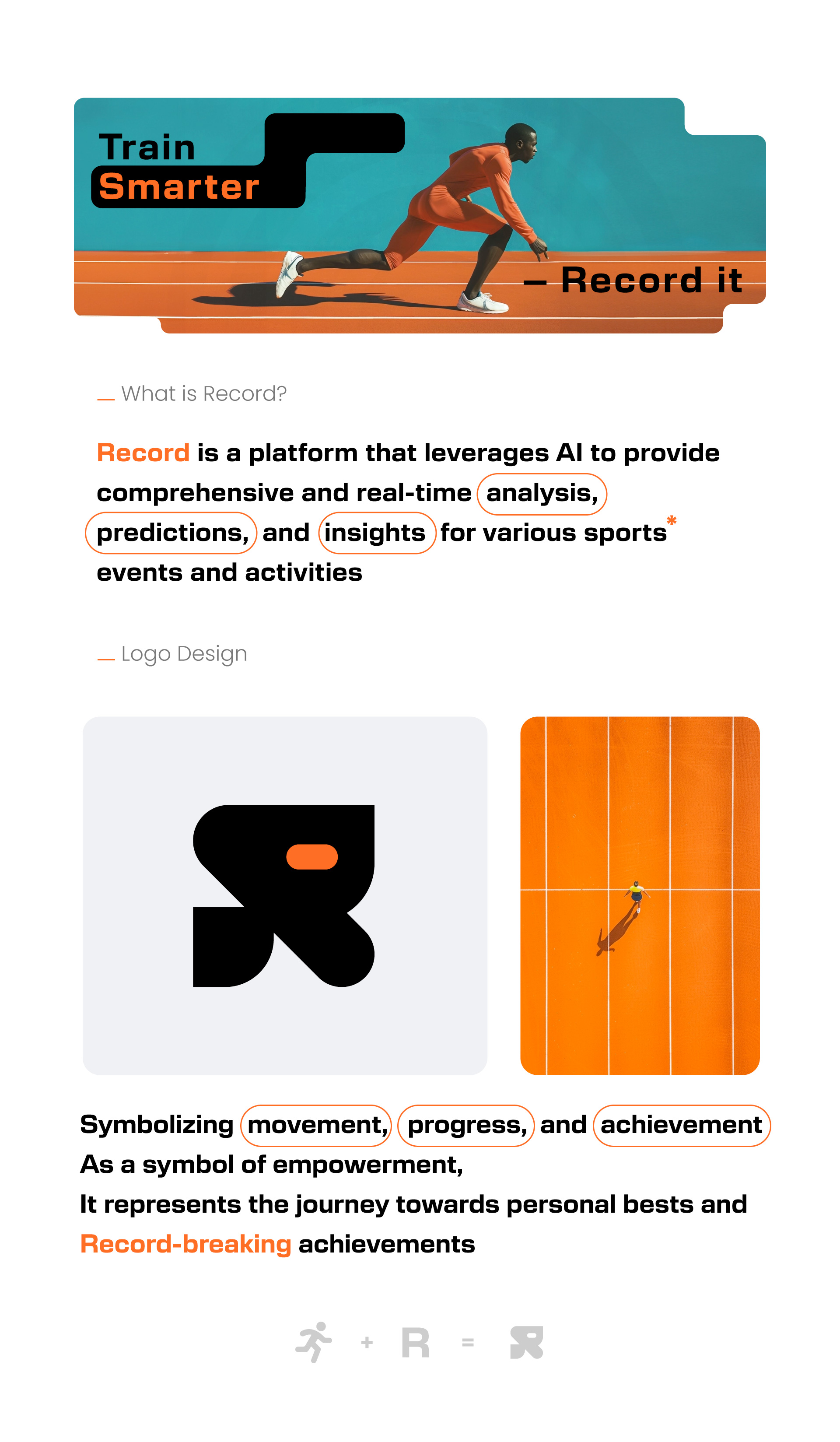 Mohadeseh Mahd’s Innovative Logo Design for Record.ai that Bridges AI and Sport