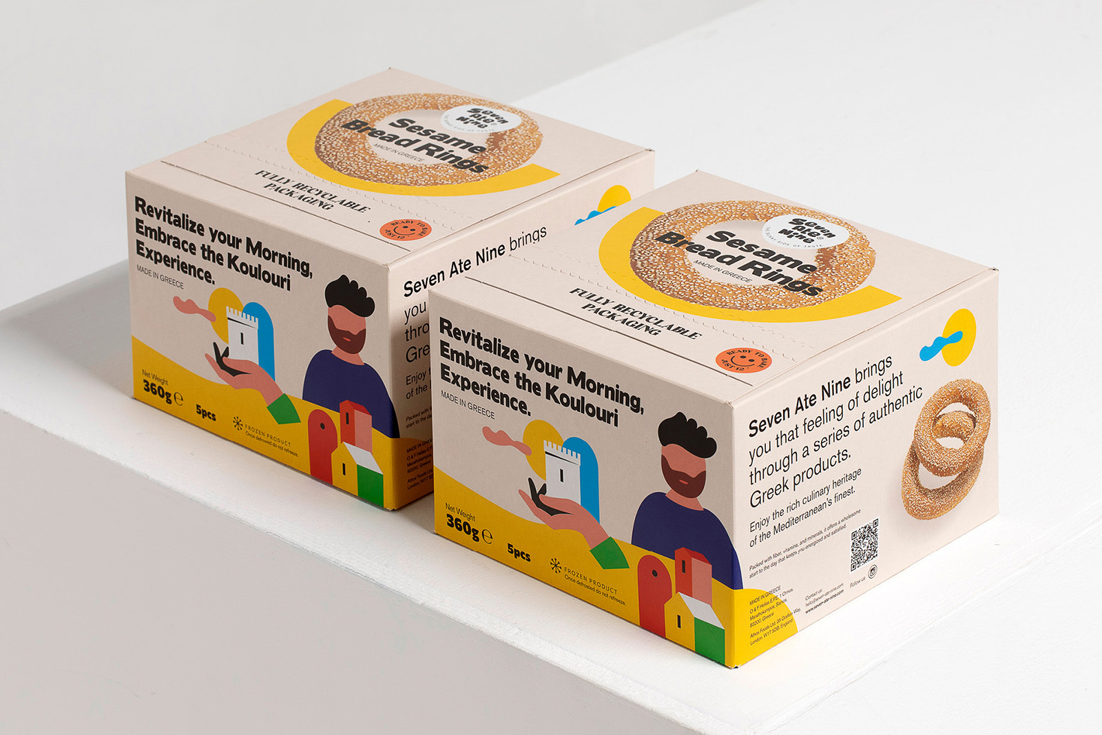 Kemosabe Studio Create Playful Illustrations for the Branding and Packaging of Seven Ate Nine Greek Products