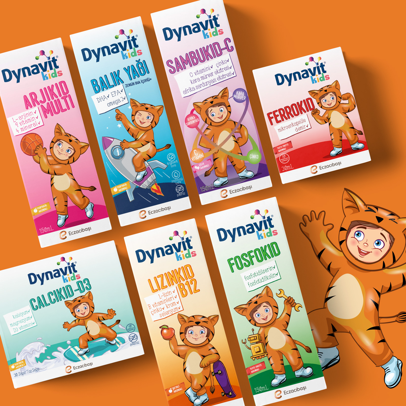 Dynavit Kids Supplements Packaging Design by Orhan Irmak Tasarim