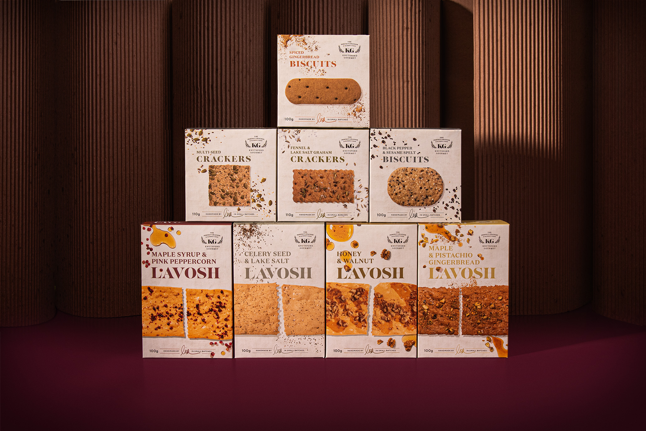 Dessein Create Knutsford Gourmet Cracker Packaging Design