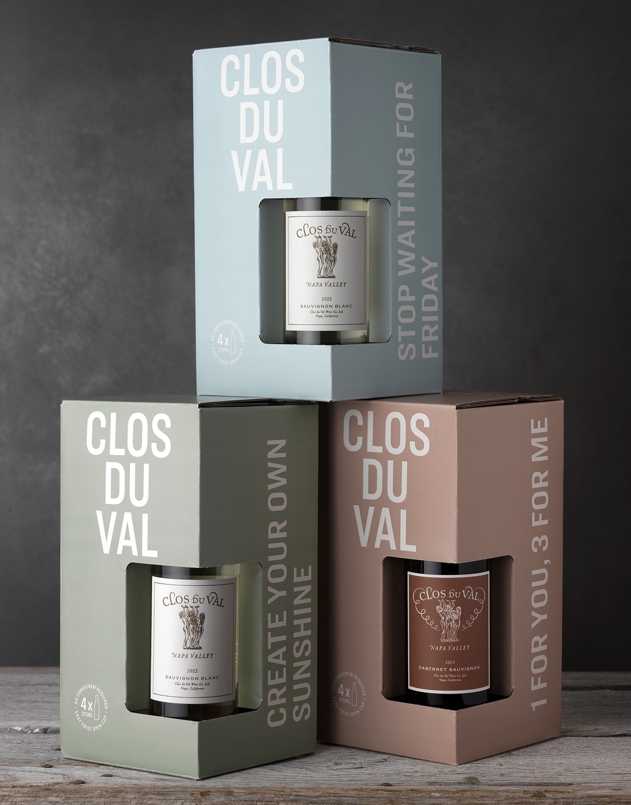 CF Napa Makes Fashionable Wine-to-Go Packaging for Clos du Val