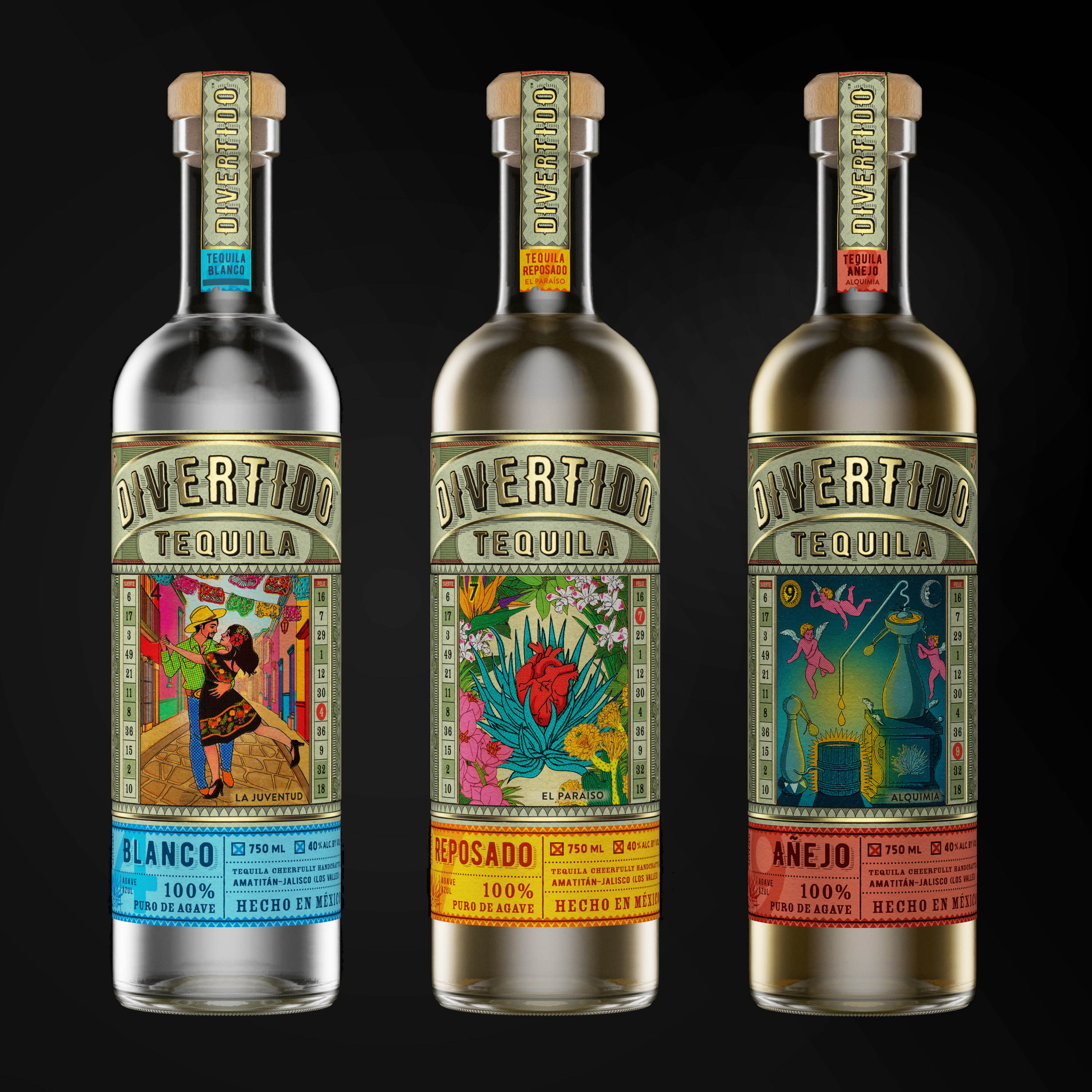 The Rooster Factory Brand Concept, Packaging Design and Brand Identity for Divertido Tequila