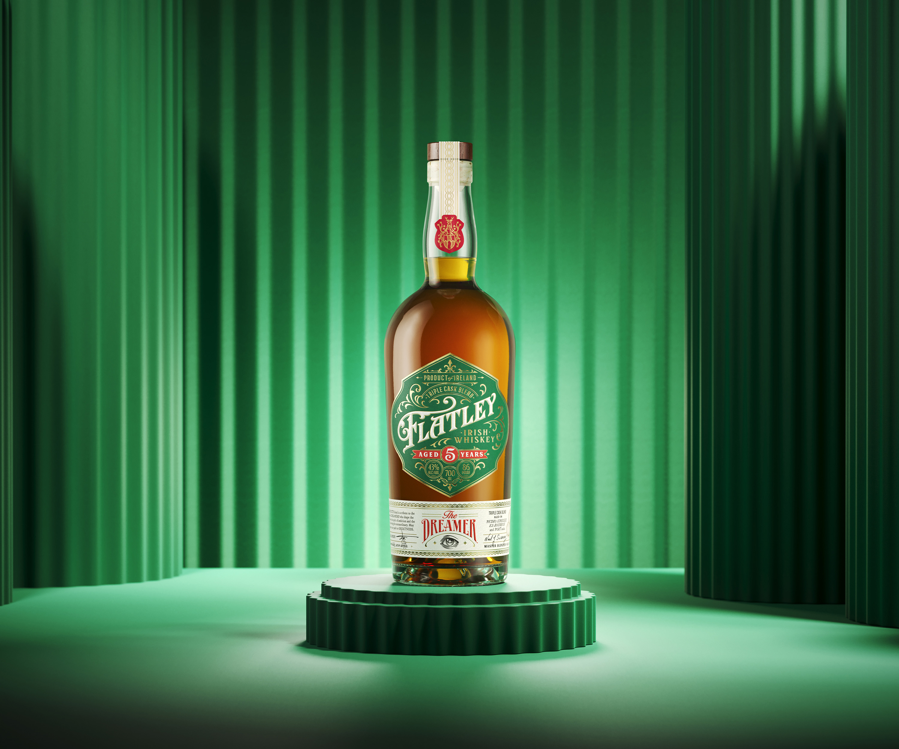 Flatley Irish Whiskey Label Design Designed by Widakk Design Studio