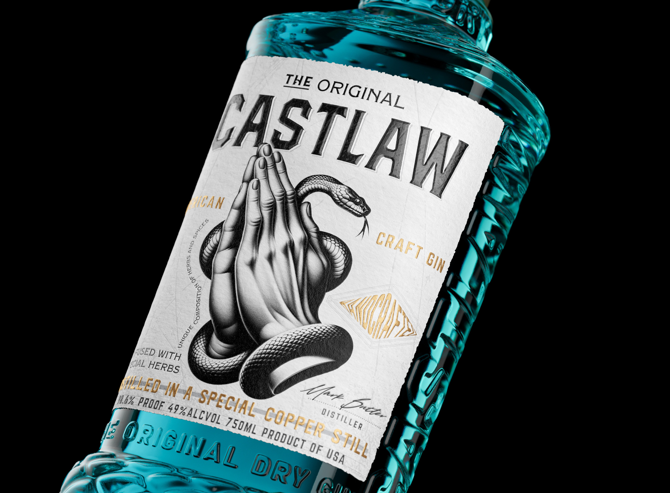 Reynolds and Reyner Celebrates Mystique and Legends with Castlaw Gin Design