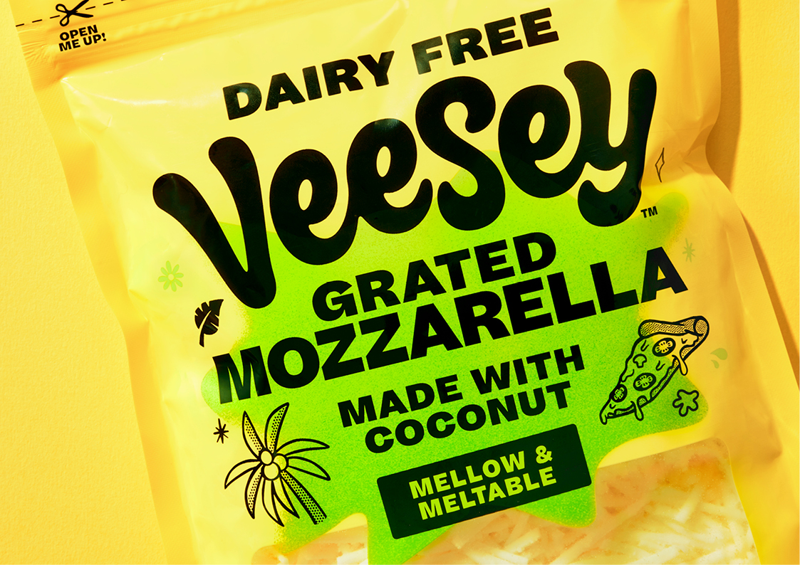 Onfire Design Rebranded Veesey, from Alternative to Mainstream Dairy-Free Cheese