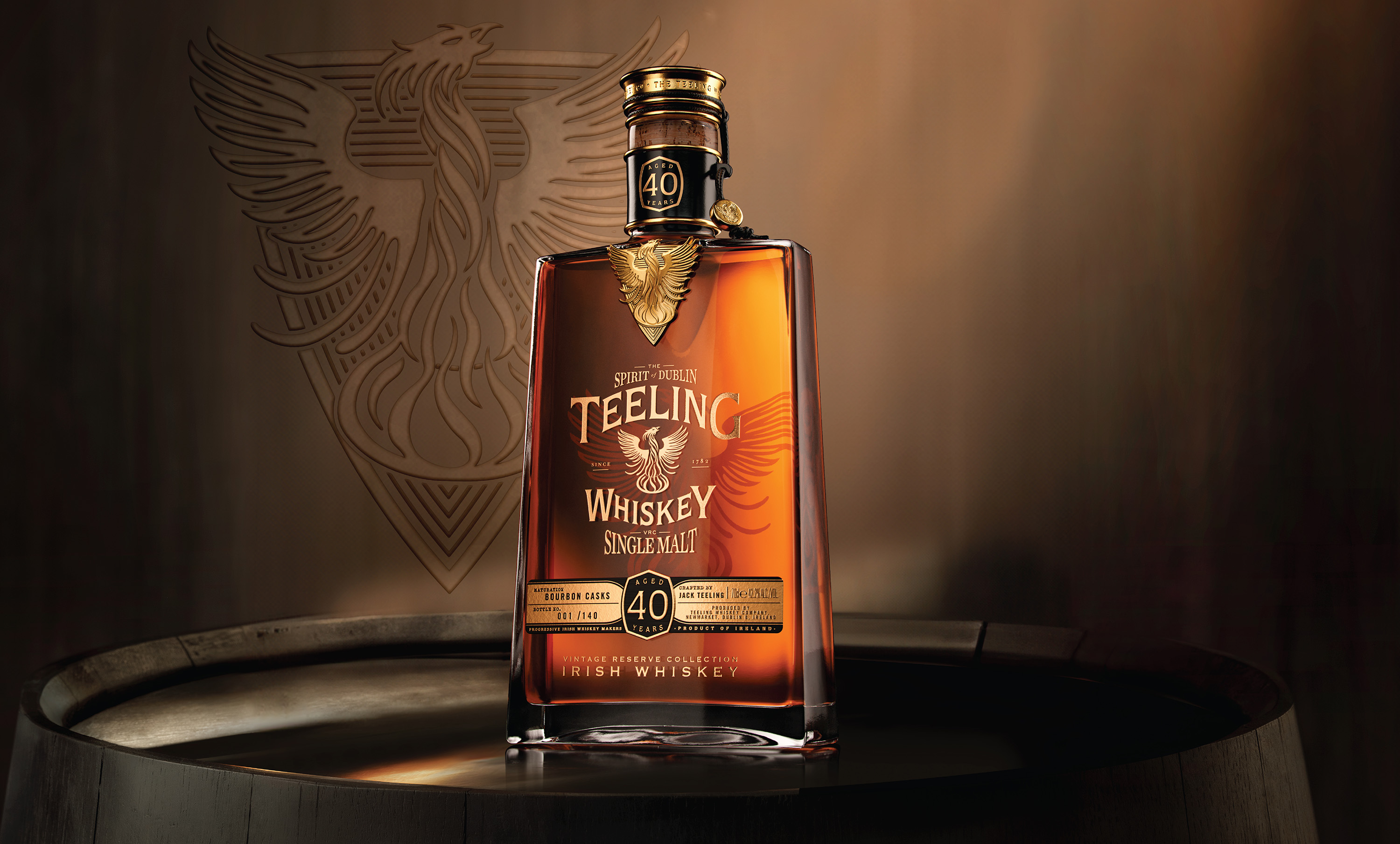 Brand Hatch Creative Craft the Design for Teeling Whiskey 40 Year Old Single Malt Packaging Design
