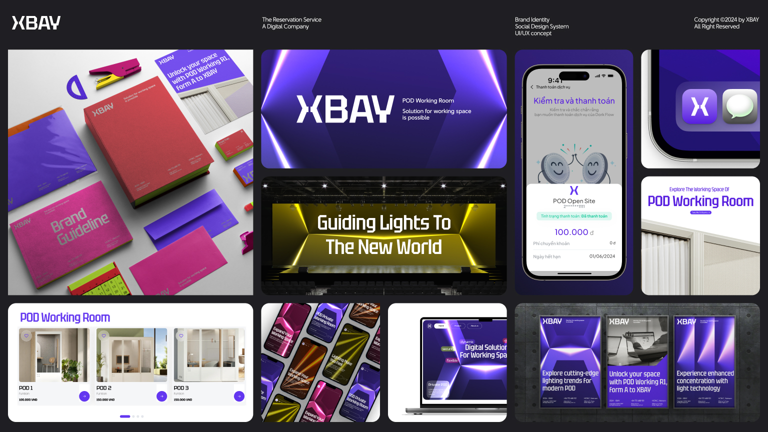 XBAY Pod Working Space Branding and Visual Identity Student Concept by Thanh Bi