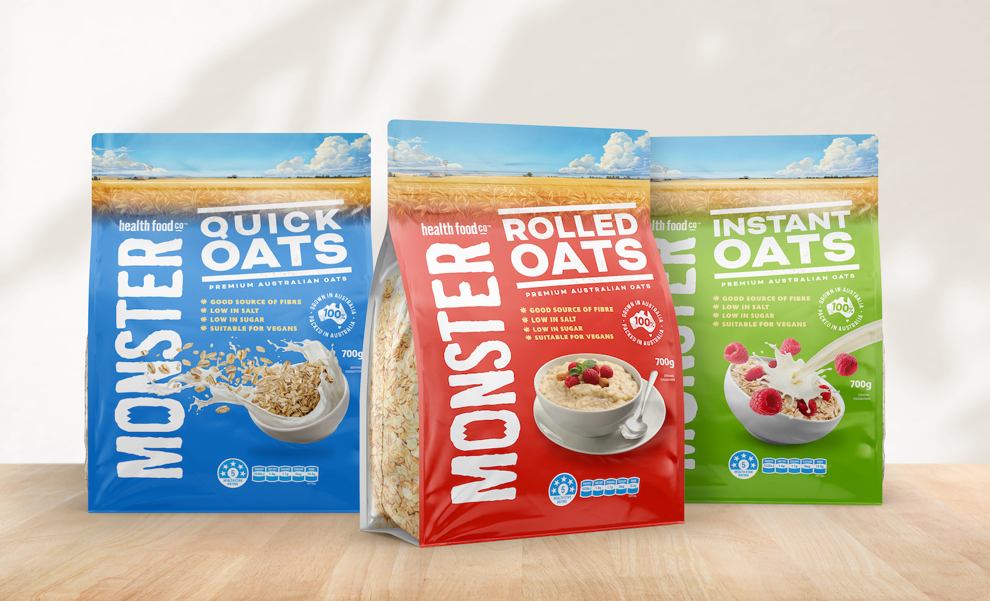 Asprey Creative Reimagines Monster Health Food Co’s Oats With Vibrant Colors and Playful Imagery
