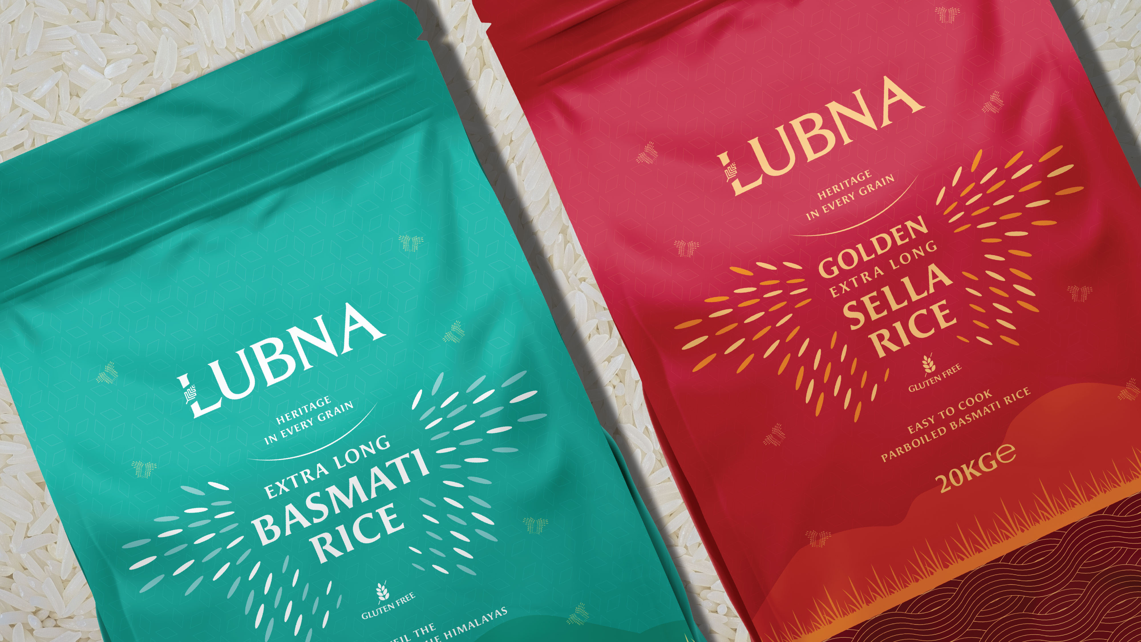Lubna Rice Packaging Design by Design164