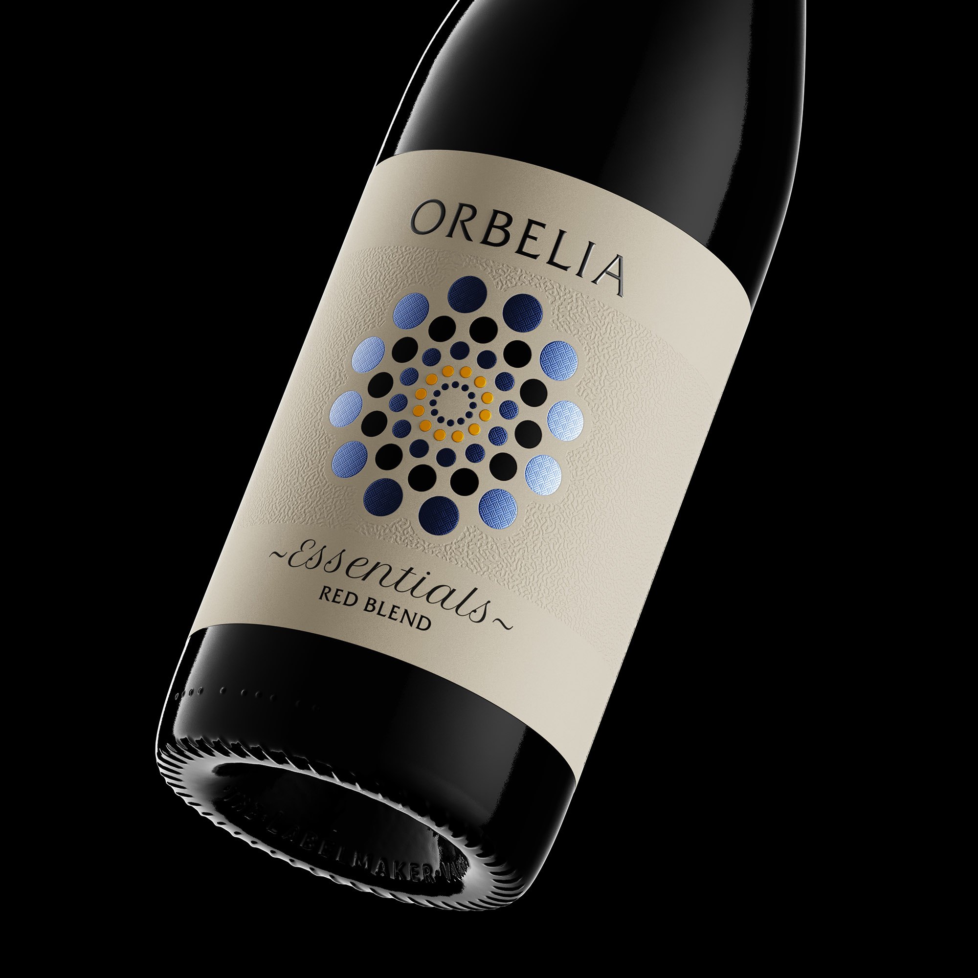 Orbelia Essentials See-through Wine Label Design by the Labelmaker